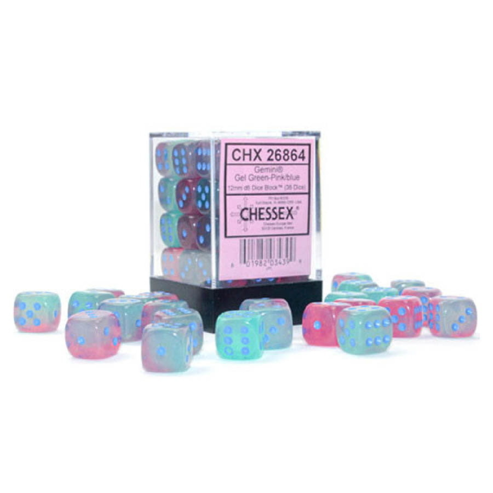 Chessex 12mm d6 Block of 36 Dice