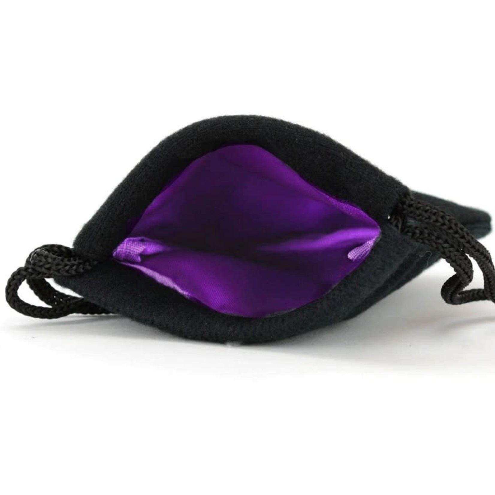 Easy Roller Dice Small Black Velvet Dice Bag with Color Satin Interior 3.75"x4"
