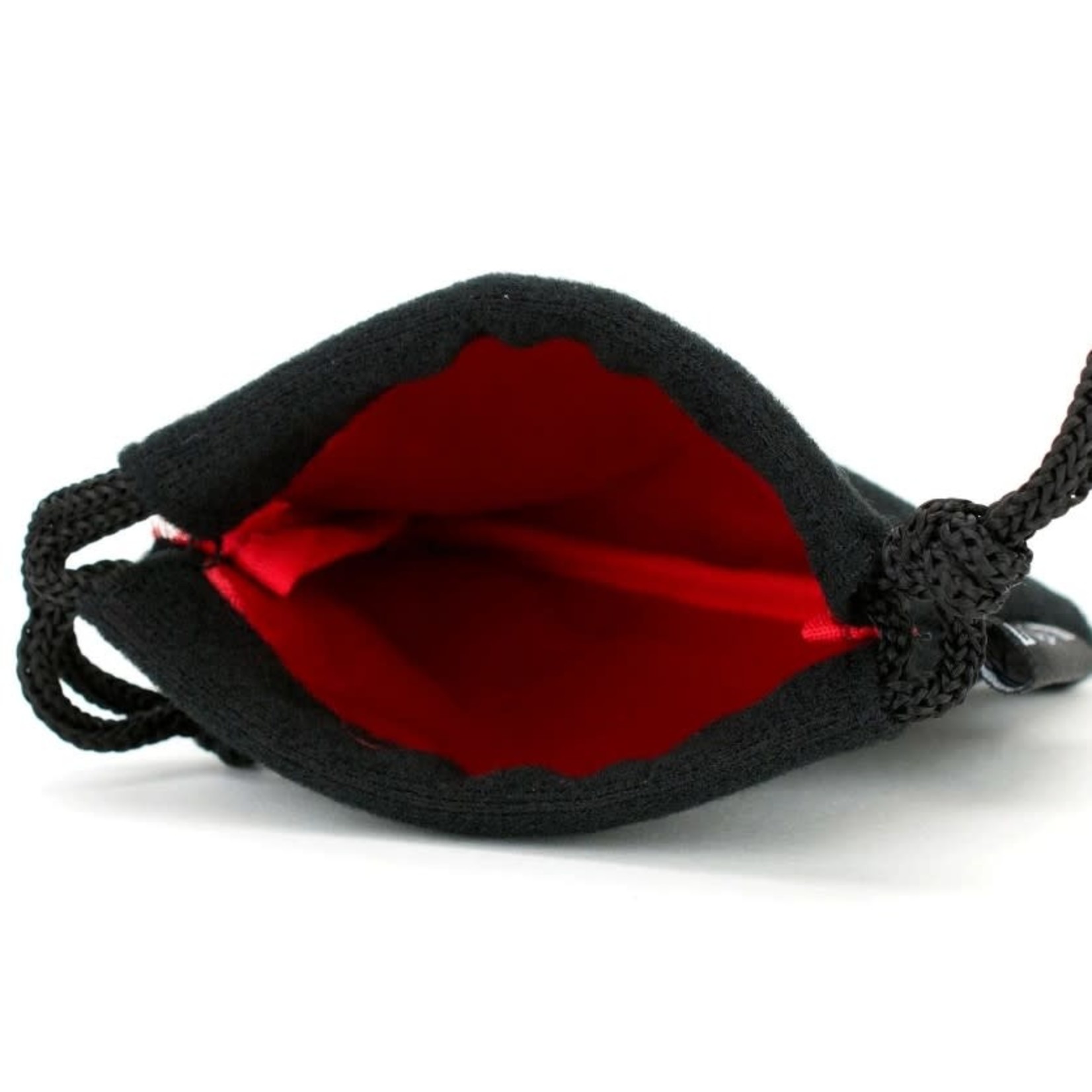 Easy Roller Dice Small Black Velvet Dice Bag with Color Satin Interior 3.75"x4"