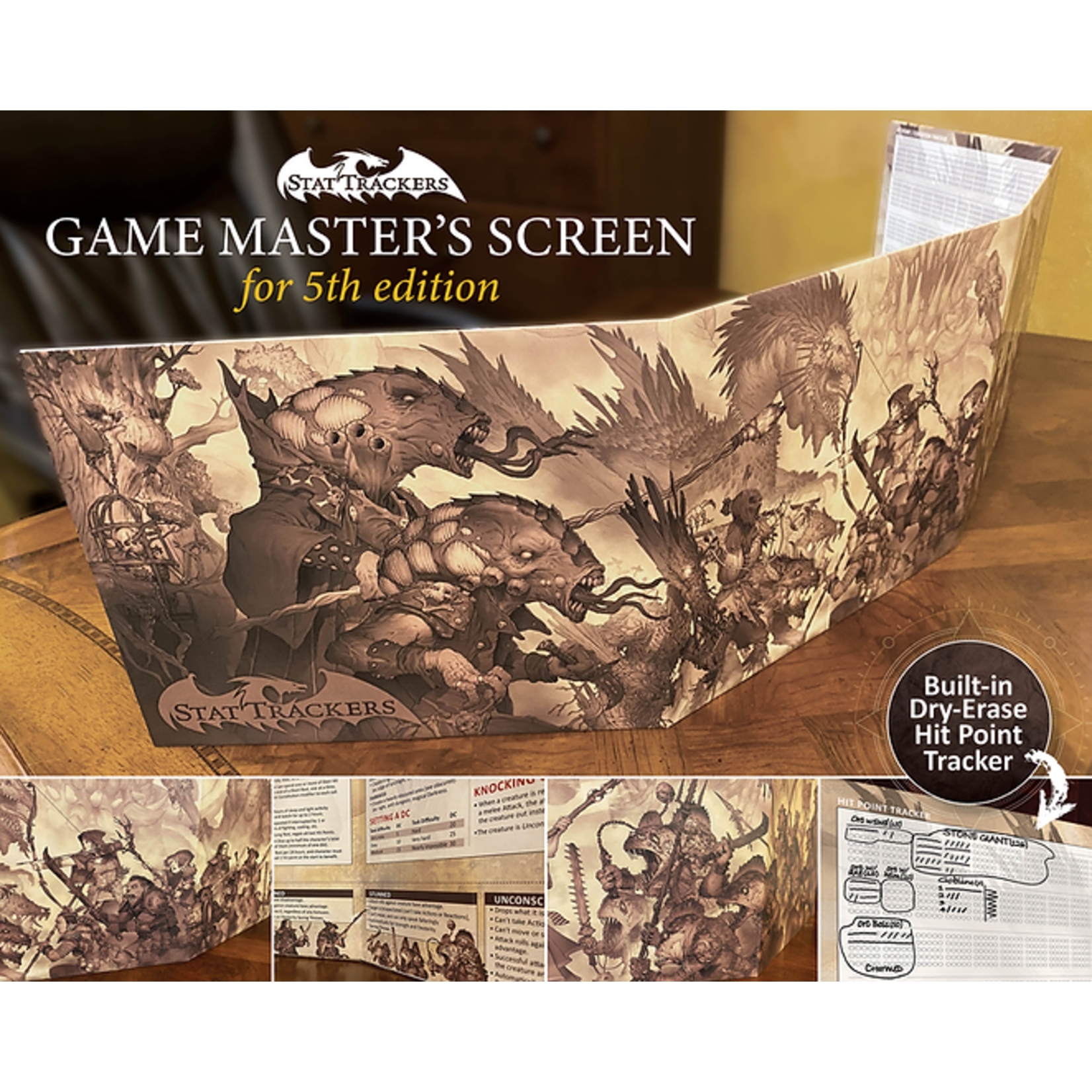 Top Dog Games Stat Trackers: Game Master's Screen for 5e