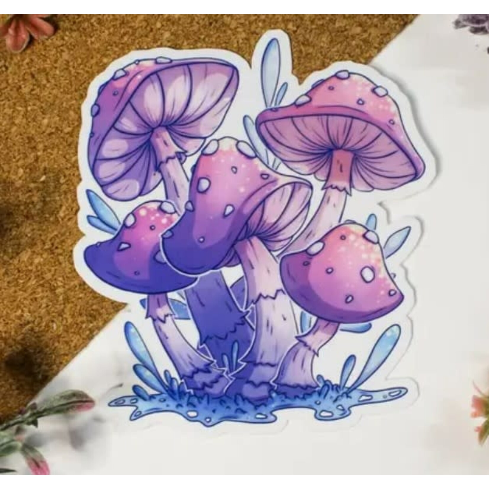 Nemissa's Northwood Arts Mushroom Cluster Sticker