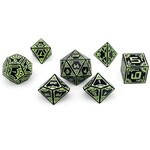 Norse Foundry Space Dice Metal 7 Piece RPG Set: Aurora Lights
