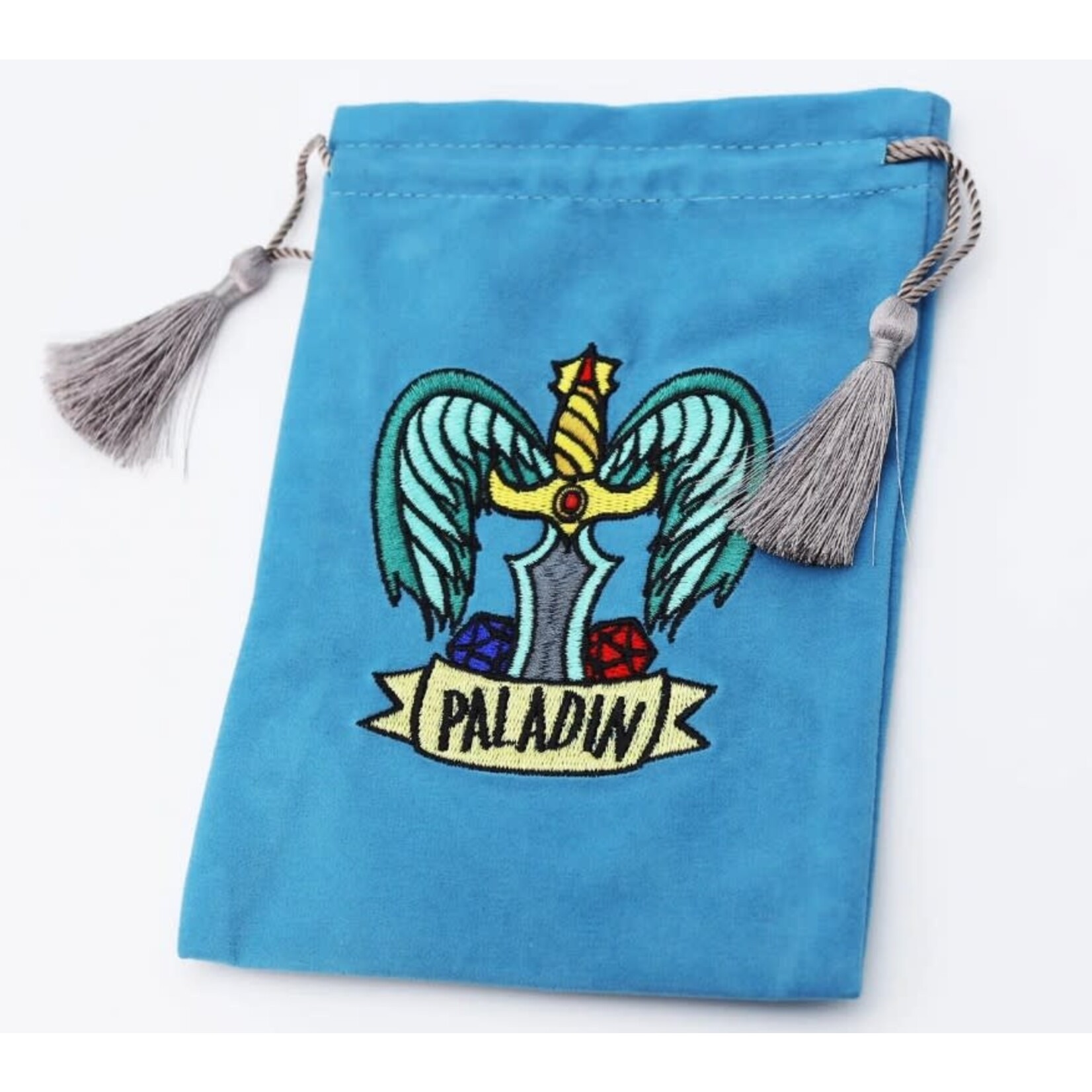 Foam Brain Embroidered Velour Dice Bag: Paladin
