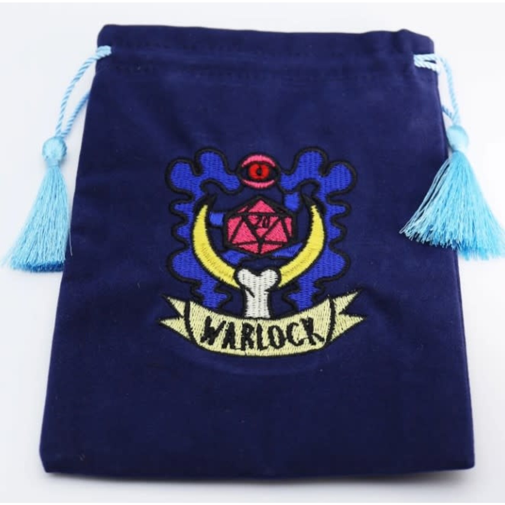 Foam Brain Embroidered Velour Dice Bag: Warlock