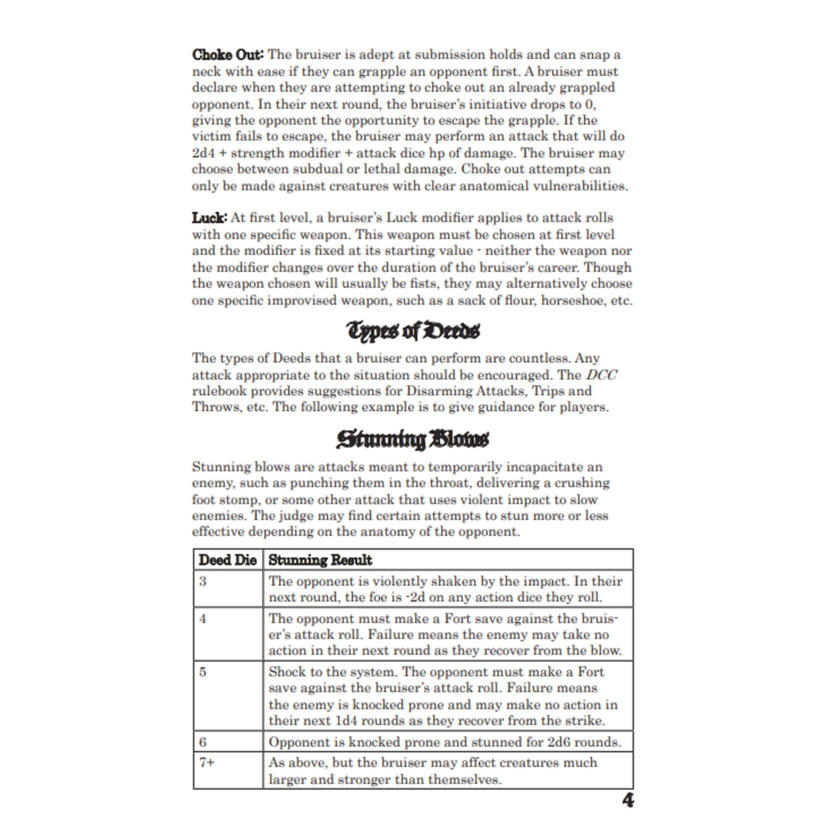 Breaker Press Games The Bruiser 2.0 Character Class (DCC RPG Compatible)