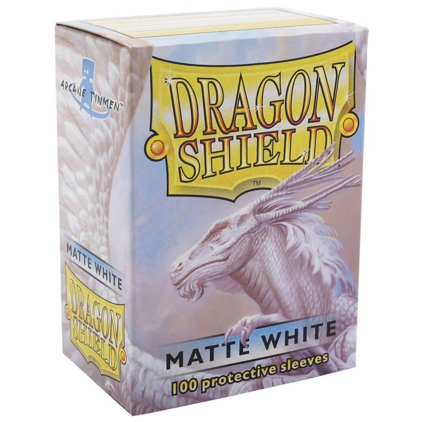 Arcane Tinmen Dragon Shield: 100 Protective Sleeves: Matte White