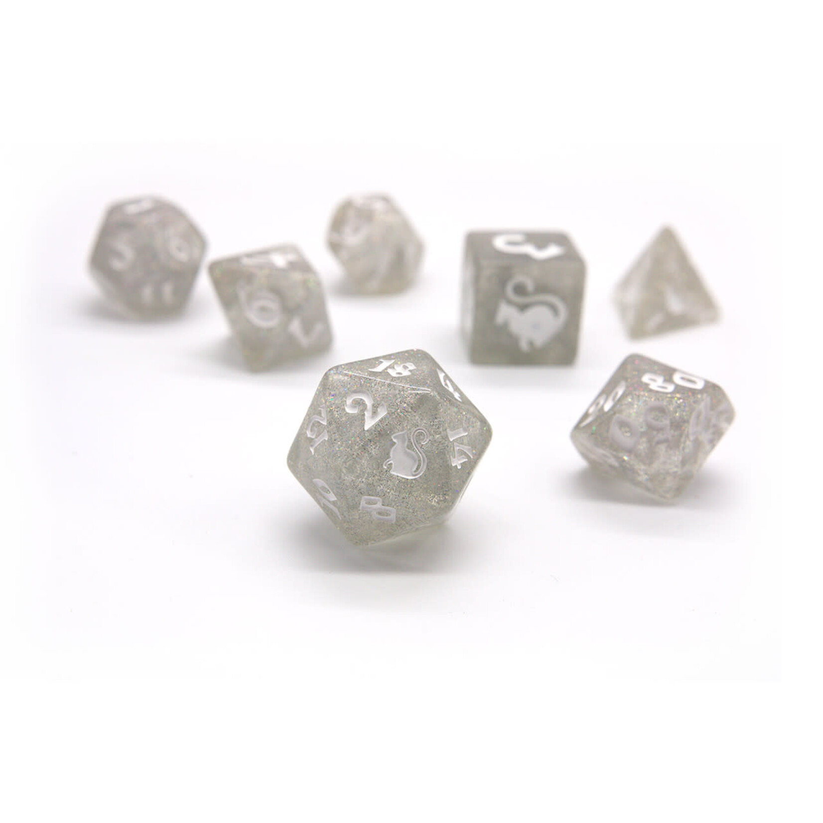 Black Oak Workshop Kitty-Clacks Dice: Snowball