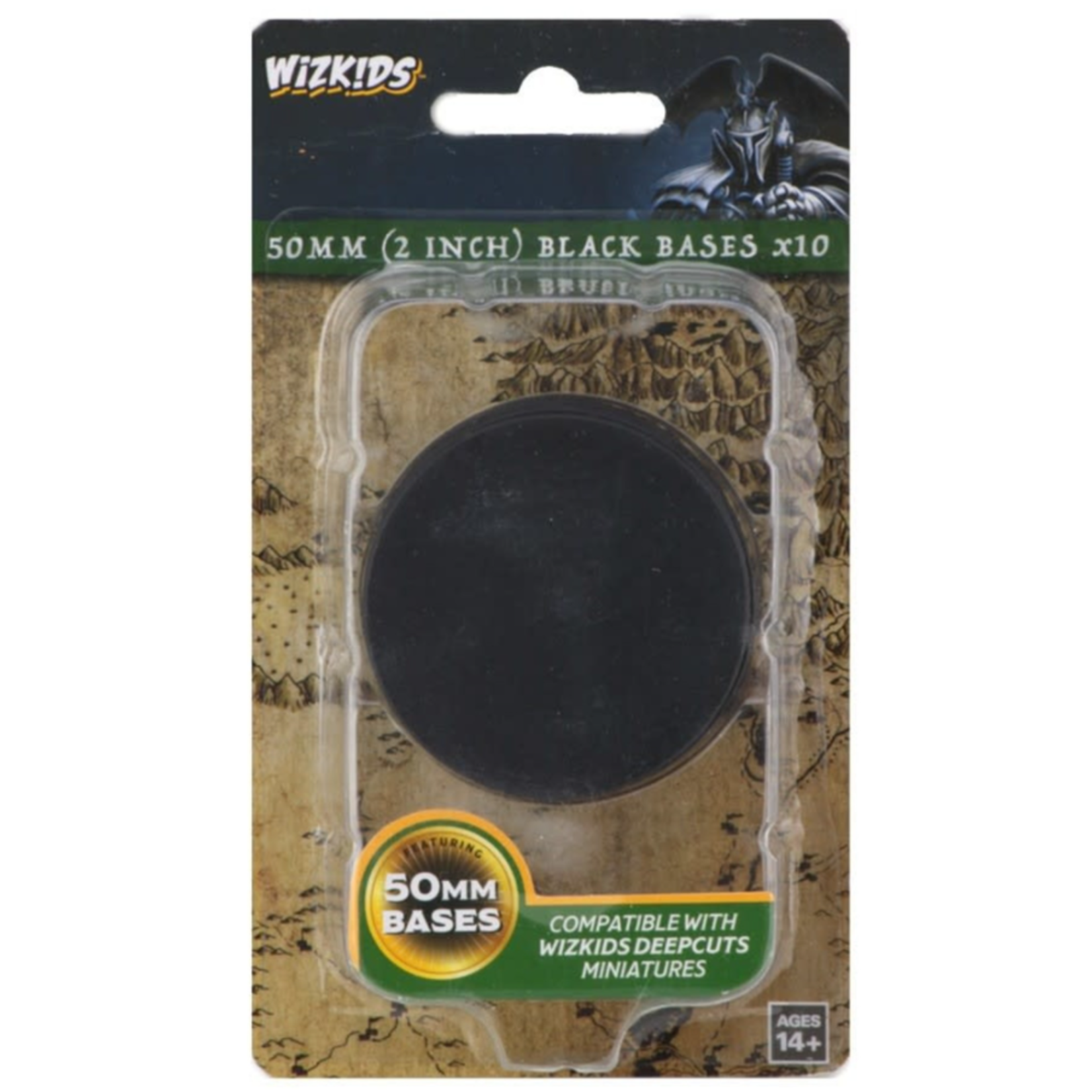 WizKids 50mm (2 inch) Black Bases x10