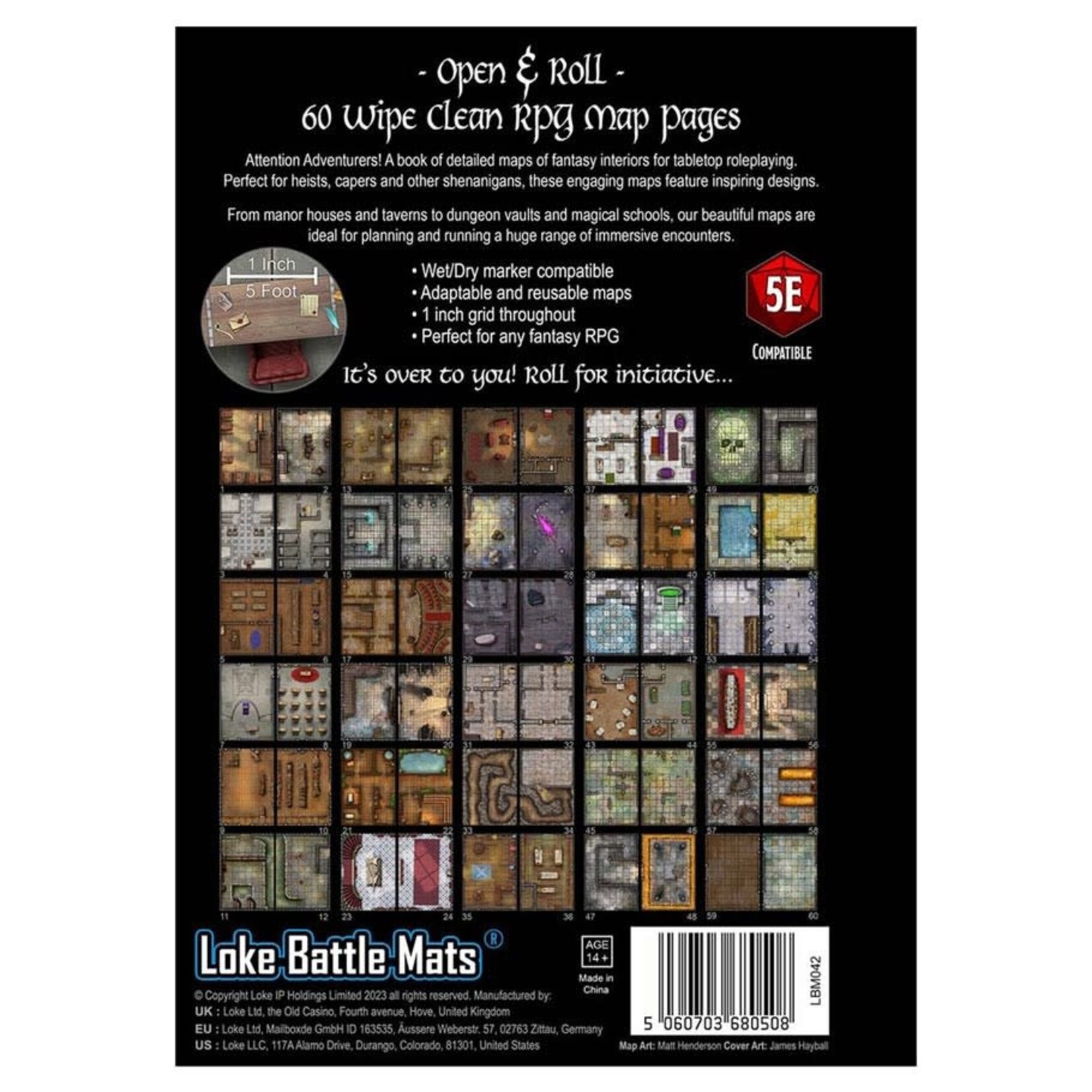 Loke Battle Mats Big Book of Battle Mats: Rooms, Vaults & Chambers