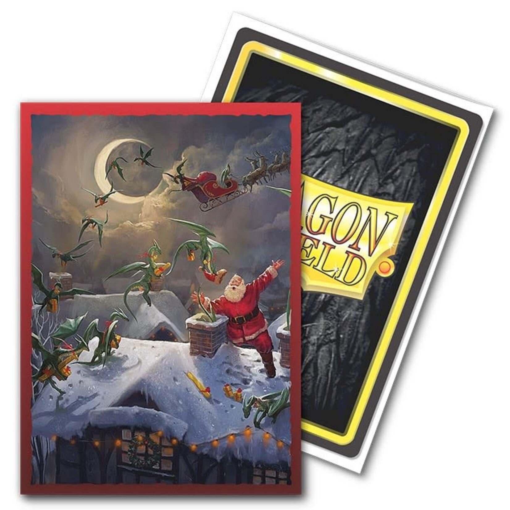 Arcane Tinmen Dragon Shield: 100 Brushed Art Sleeves: Christmas 2023