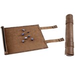 Forged Gaming Scroll Dice Tray with Dice Storage: Brown