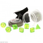 Reaper Miniatures Pizza Dungeon Dice: Clear Neon Green