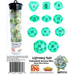 Goodman Games DCC Dice: Unleashed Arcana Dice: Glow Dice Series: Lightning Bolt