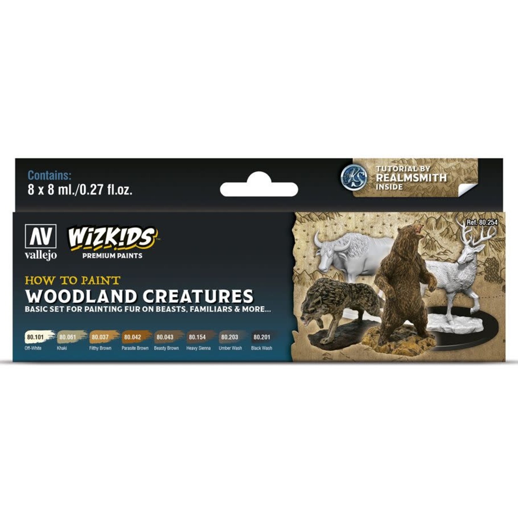 Vallejo Paint Set: How to Paint: Woodland Creatures