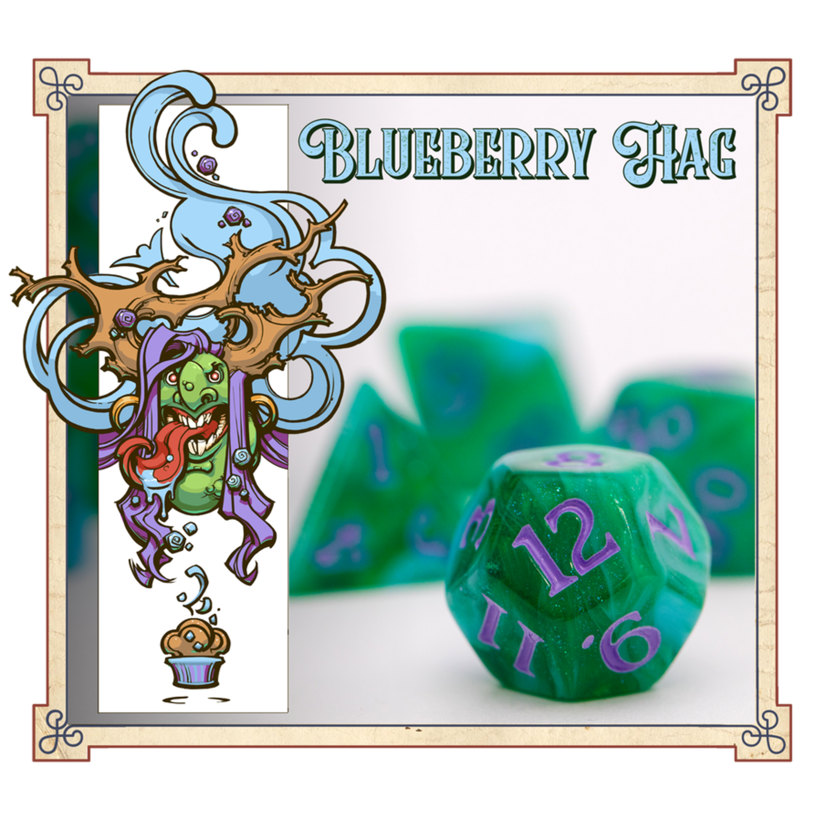 Studio Woe LLC Baron Smellybones Scented Dice: Blueberry Hag