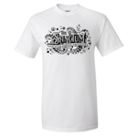 Gildan White T-Shirt with Black Tentacle Sanctum Logo