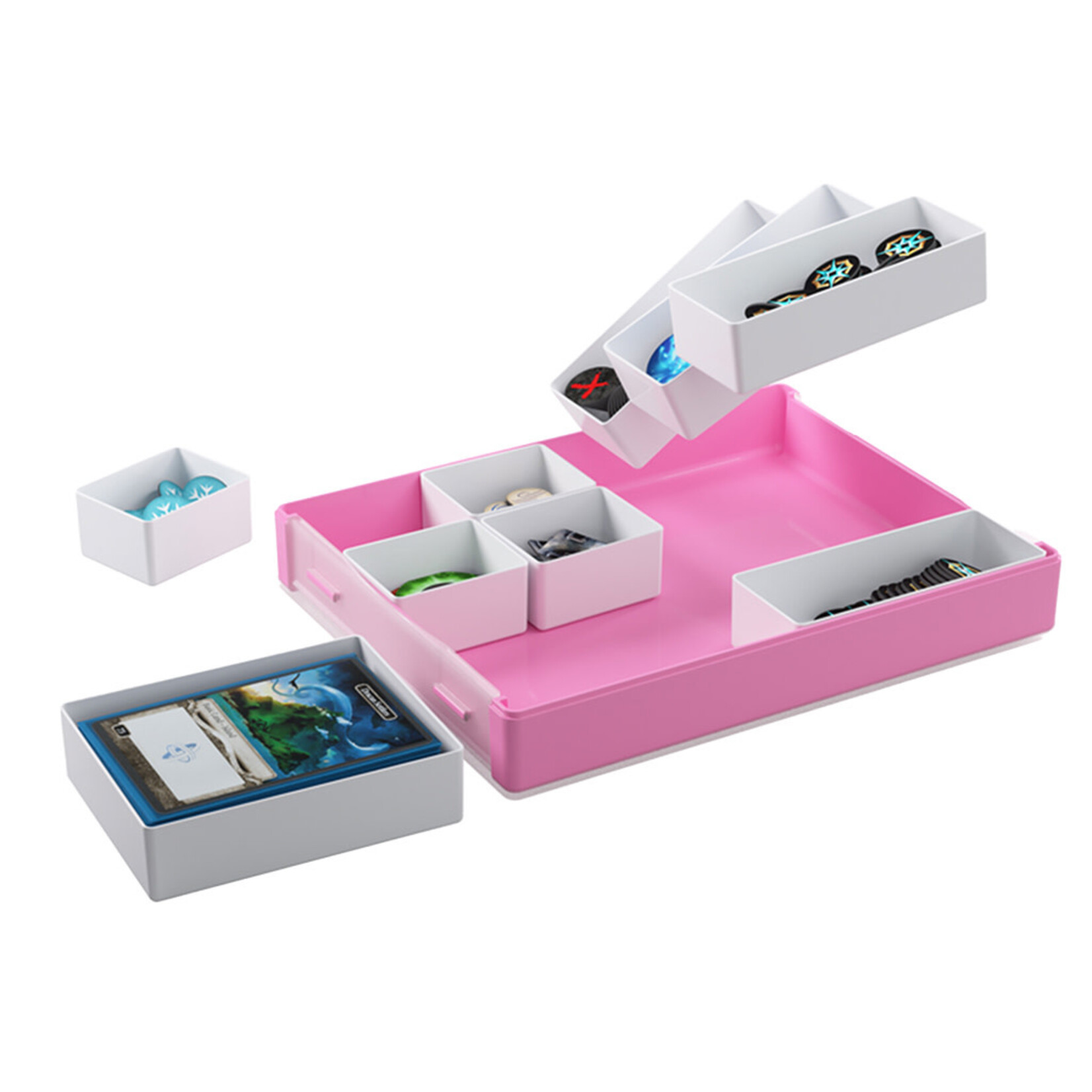 Gamegenic Token Silo: Pink with White Inserts