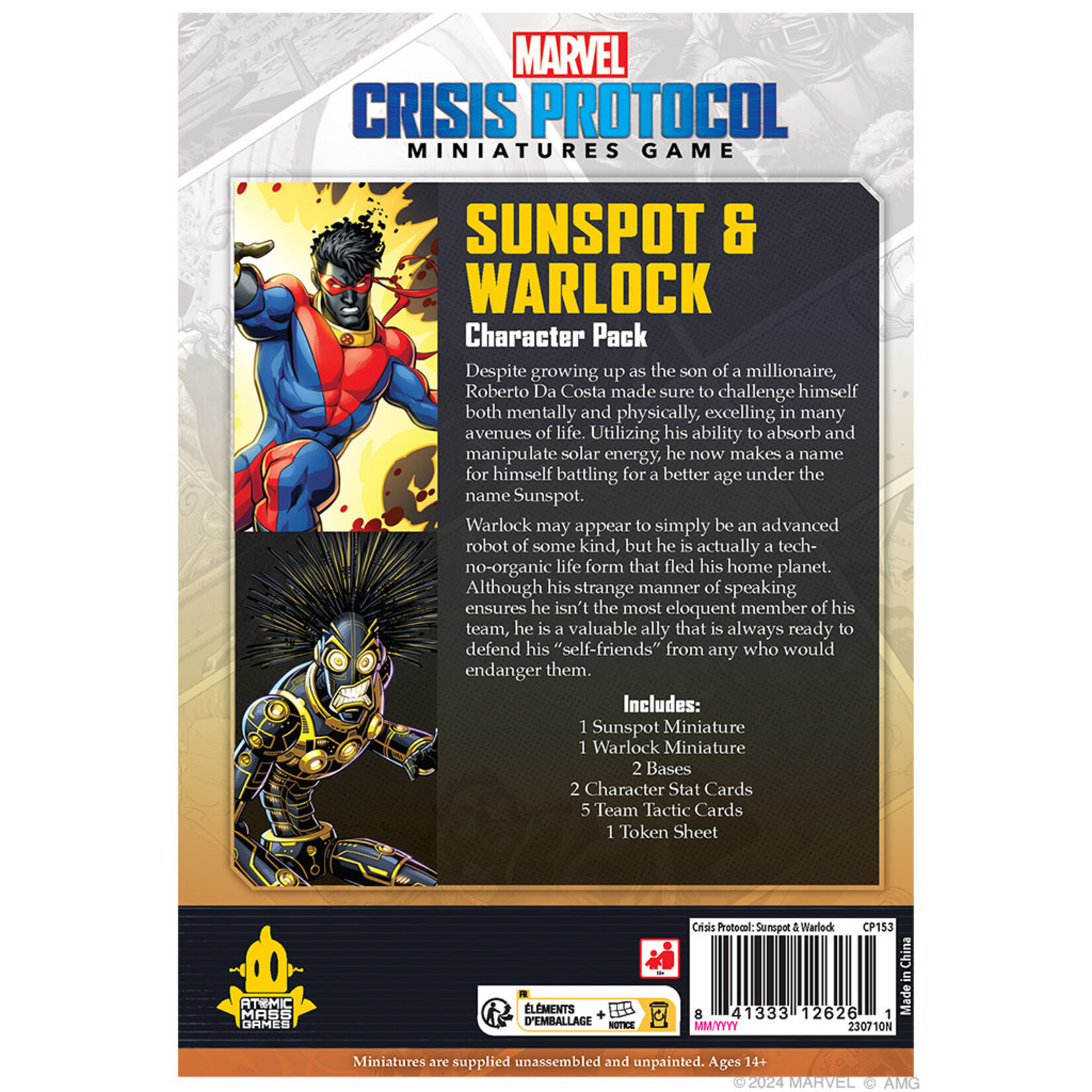 Atomic Mass Games Marvel Crisis Protocol: Sunspot & Warlock Character Pack