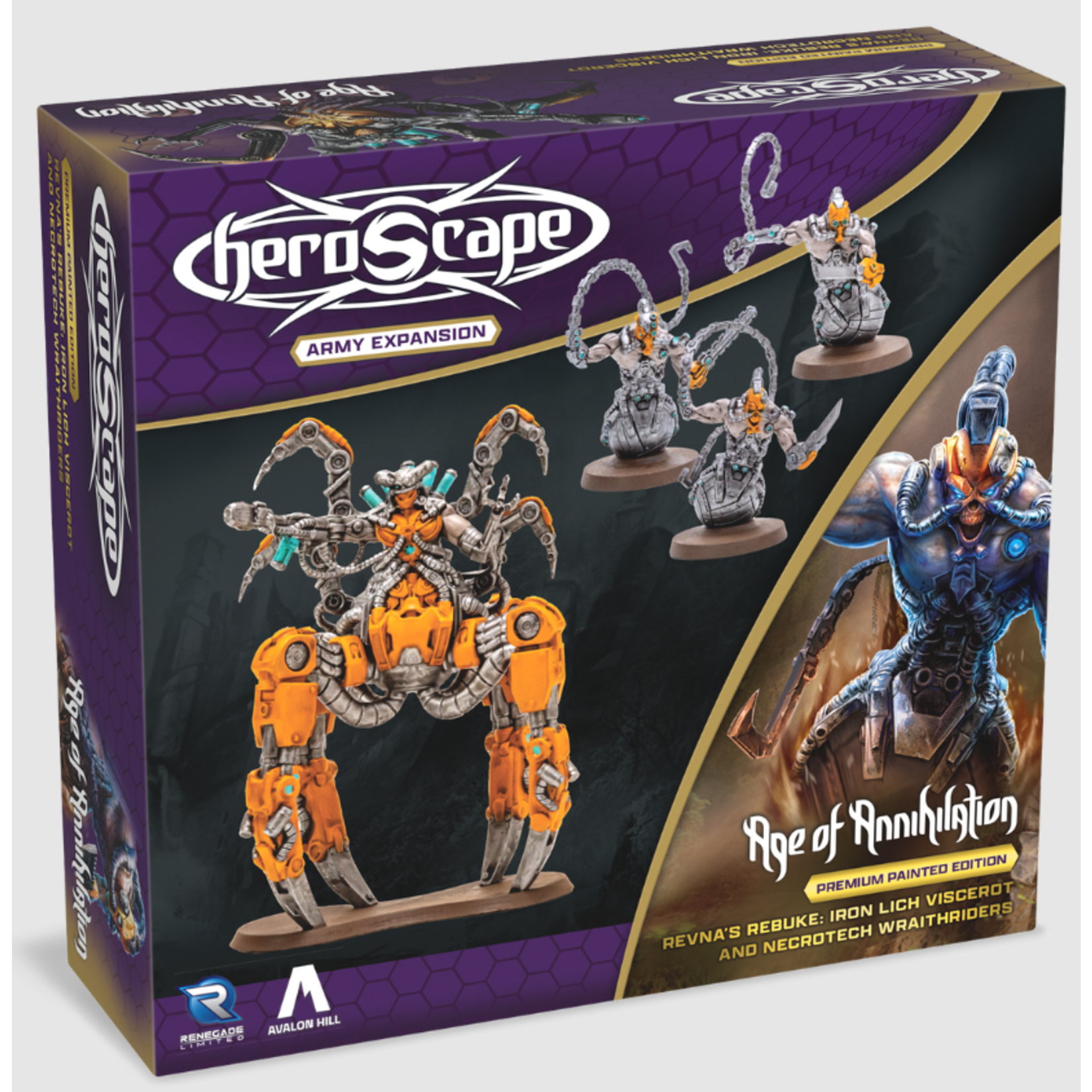 Renegade Game Studios Heroscape: Age of Annihilation: Revna's Rebuke Army Expansion: Iron Lich Viscerot Premium Painted Edition