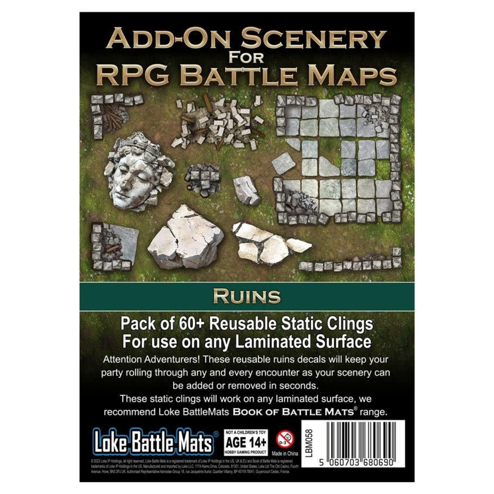 Loke Battle Mats Add-On Scenery for RPG Battle Maps: Ruins
