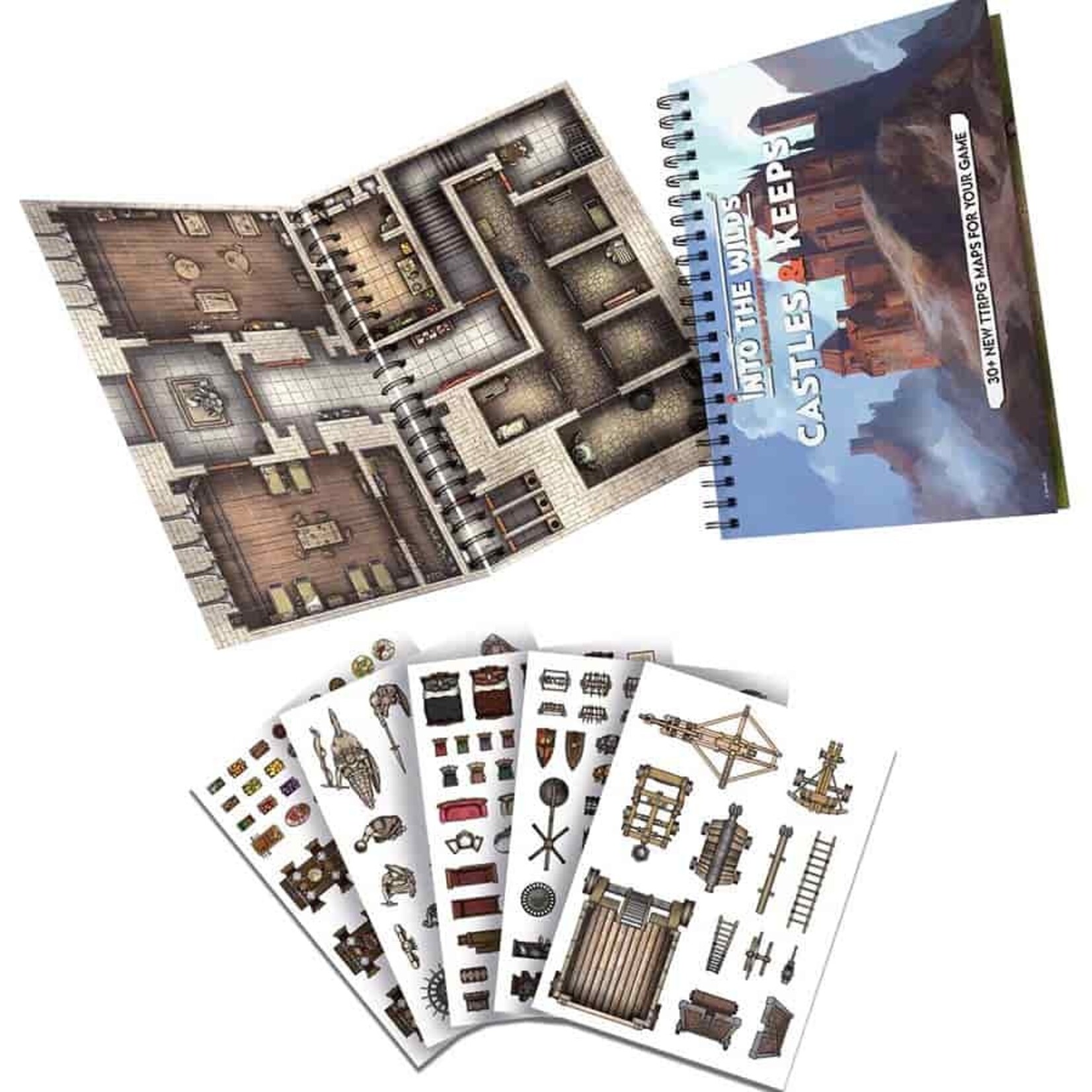 Tom Cartos Into the Wilds Battlemap Books: Castles & Keeps