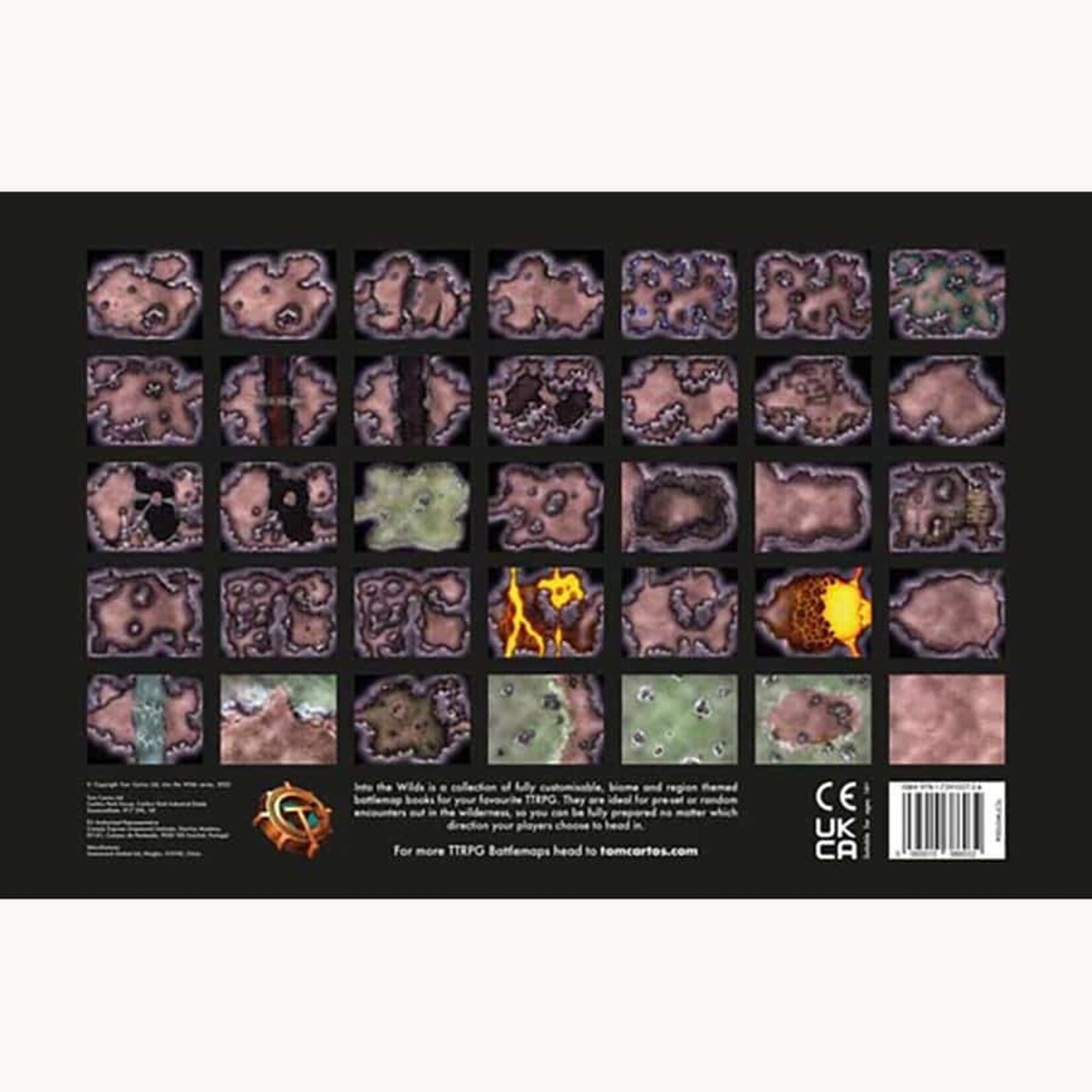 Tom Cartos Into the Wilds Battlemap Books: Caves & Caverns