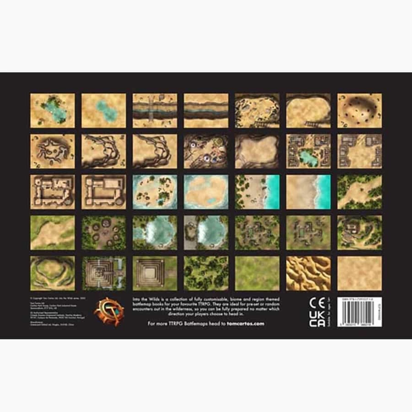 Tom Cartos Into the Wilds Battlemap Books: Deserts & Jungles