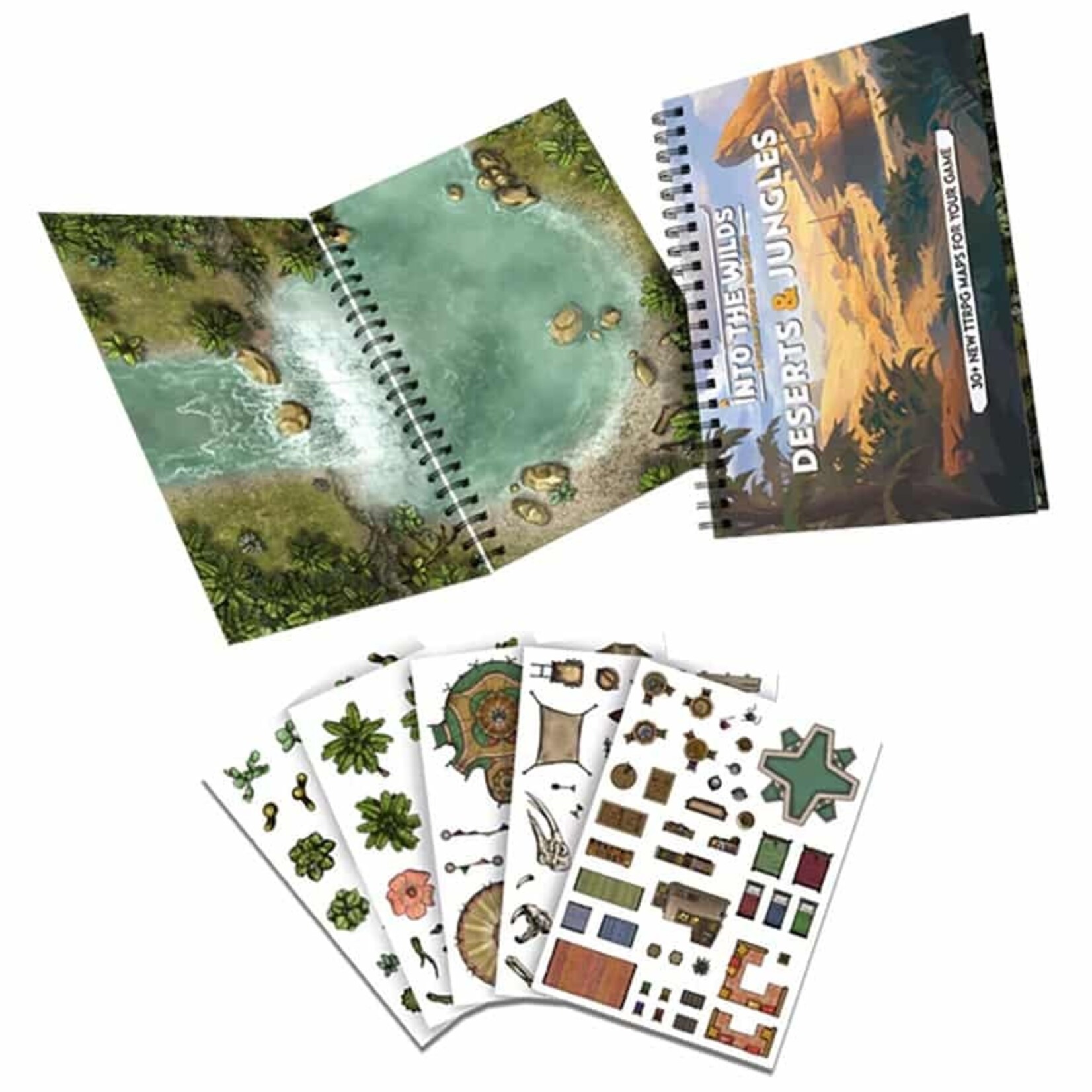 Tom Cartos Into the Wilds Battlemap Books: Deserts & Jungles