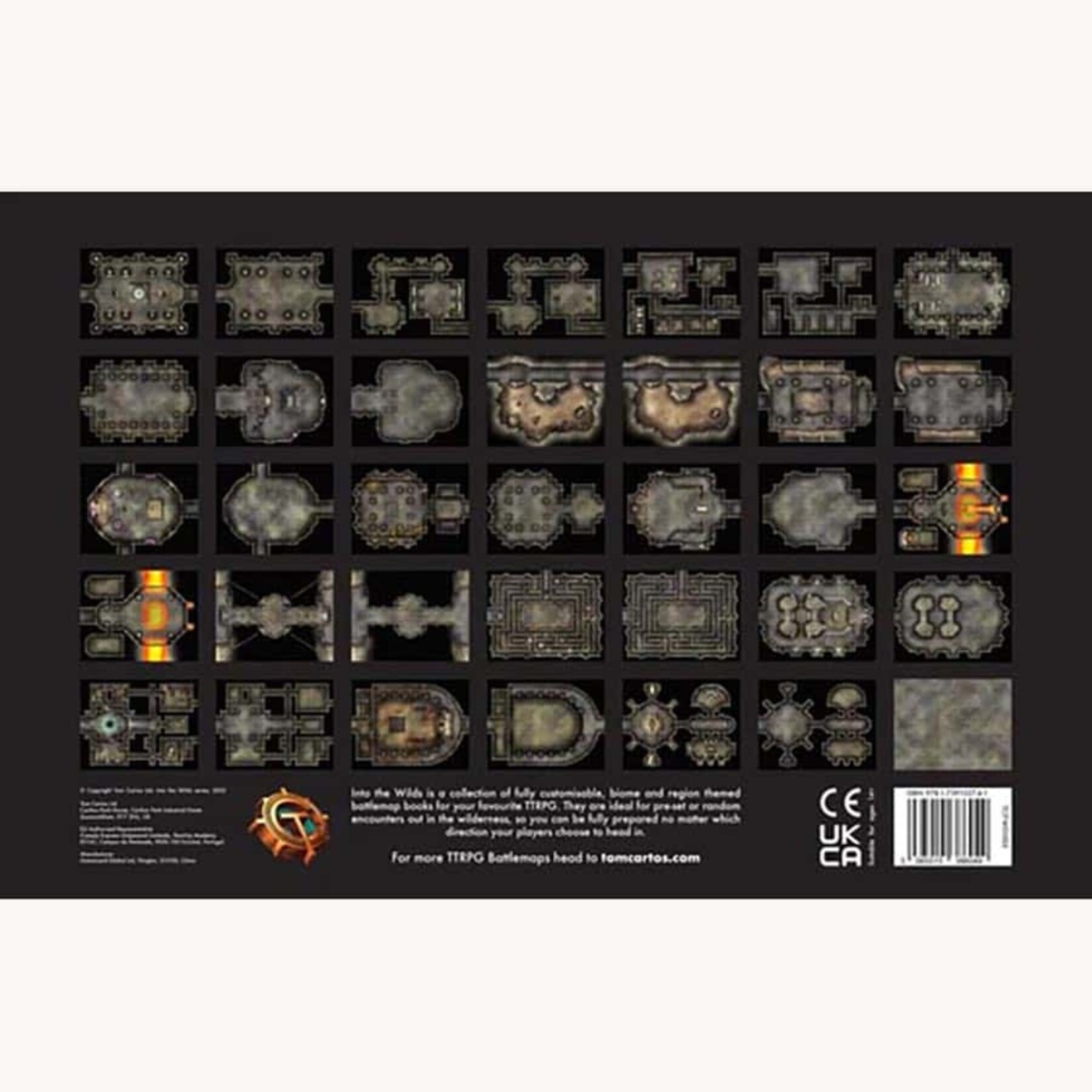 Tom Cartos Into the Wilds Battlemap Books: Dungeons & Crypts