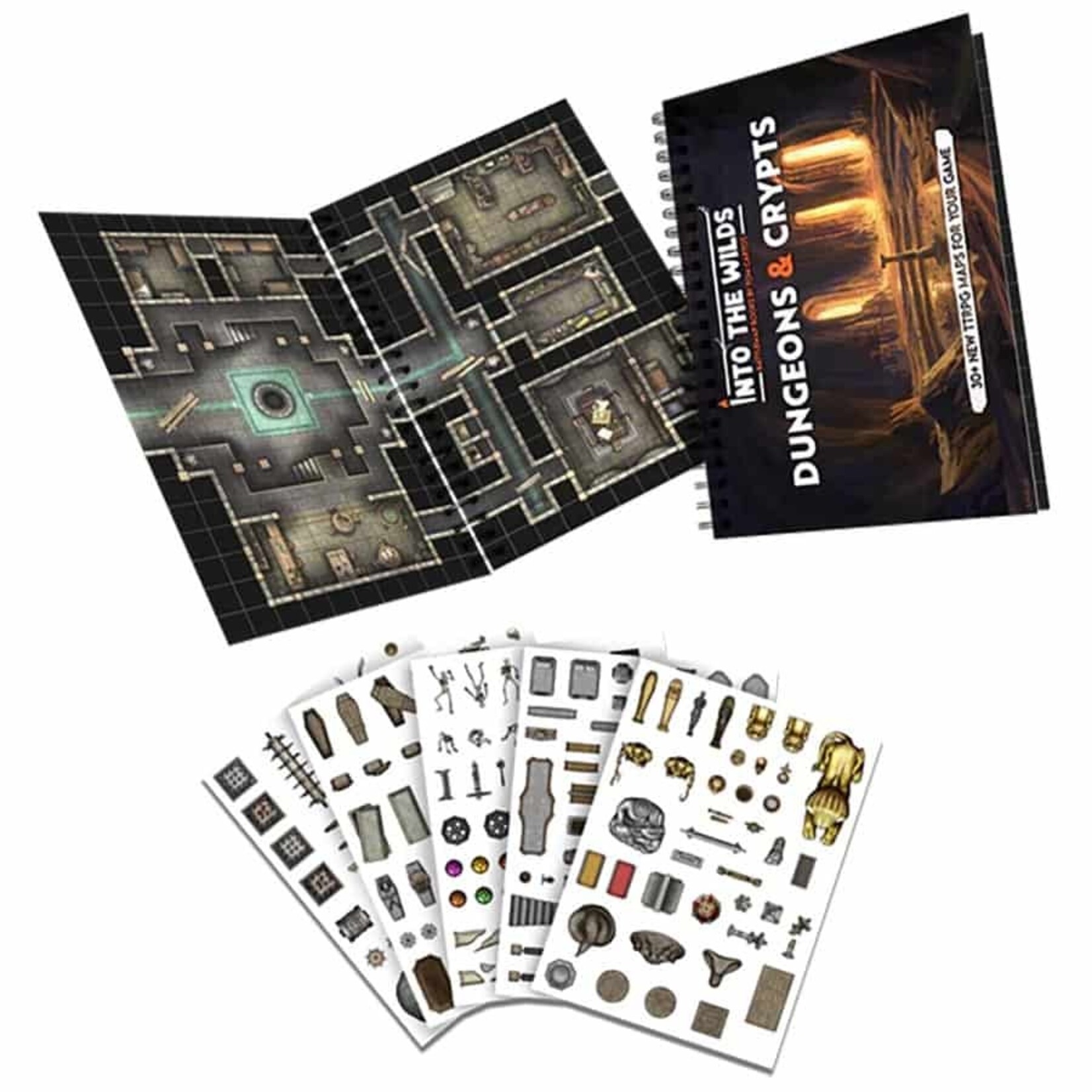 Tom Cartos Into the Wilds Battlemap Books: Dungeons & Crypts