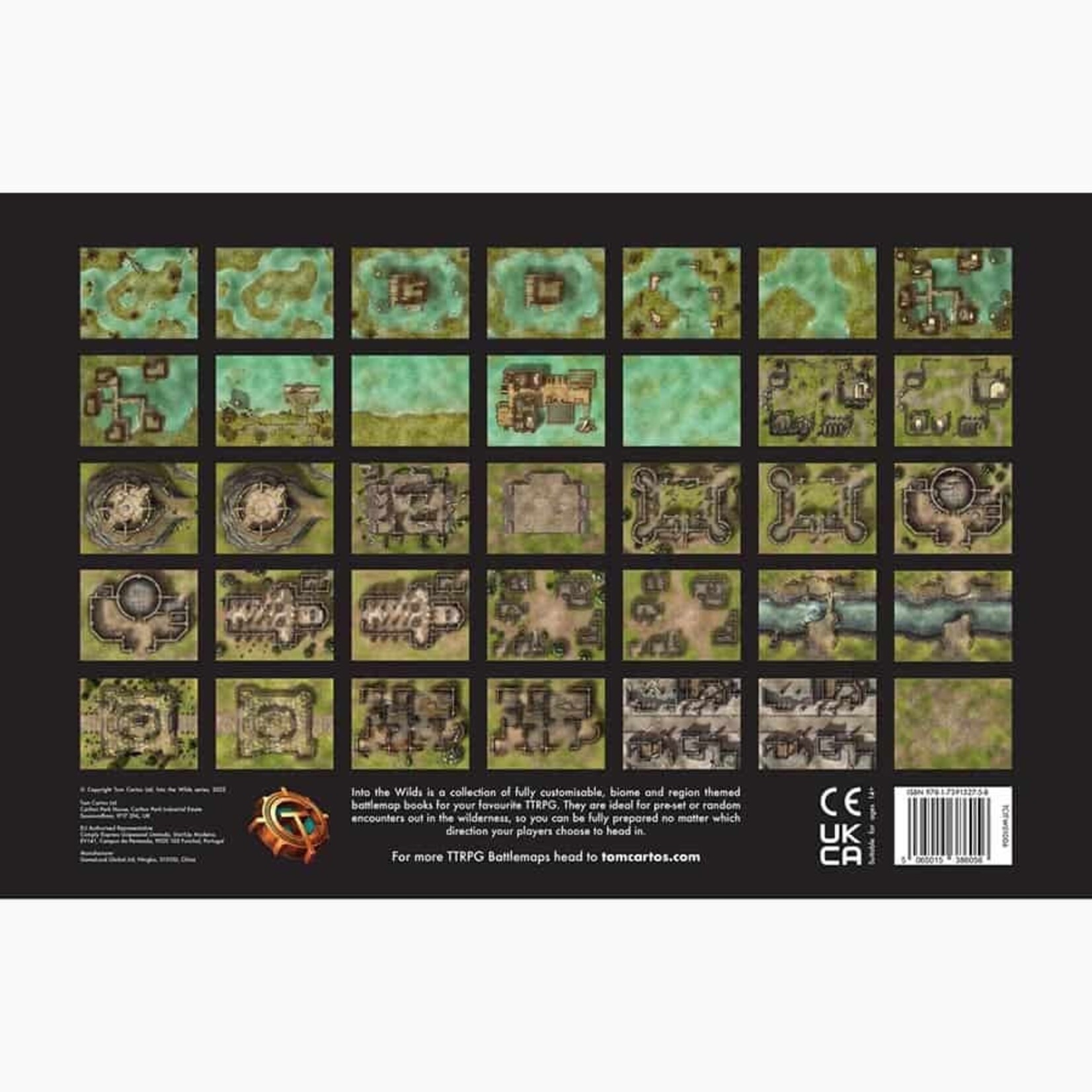Tom Cartos Into the Wilds Battlemap Books: Swamps & Ruins