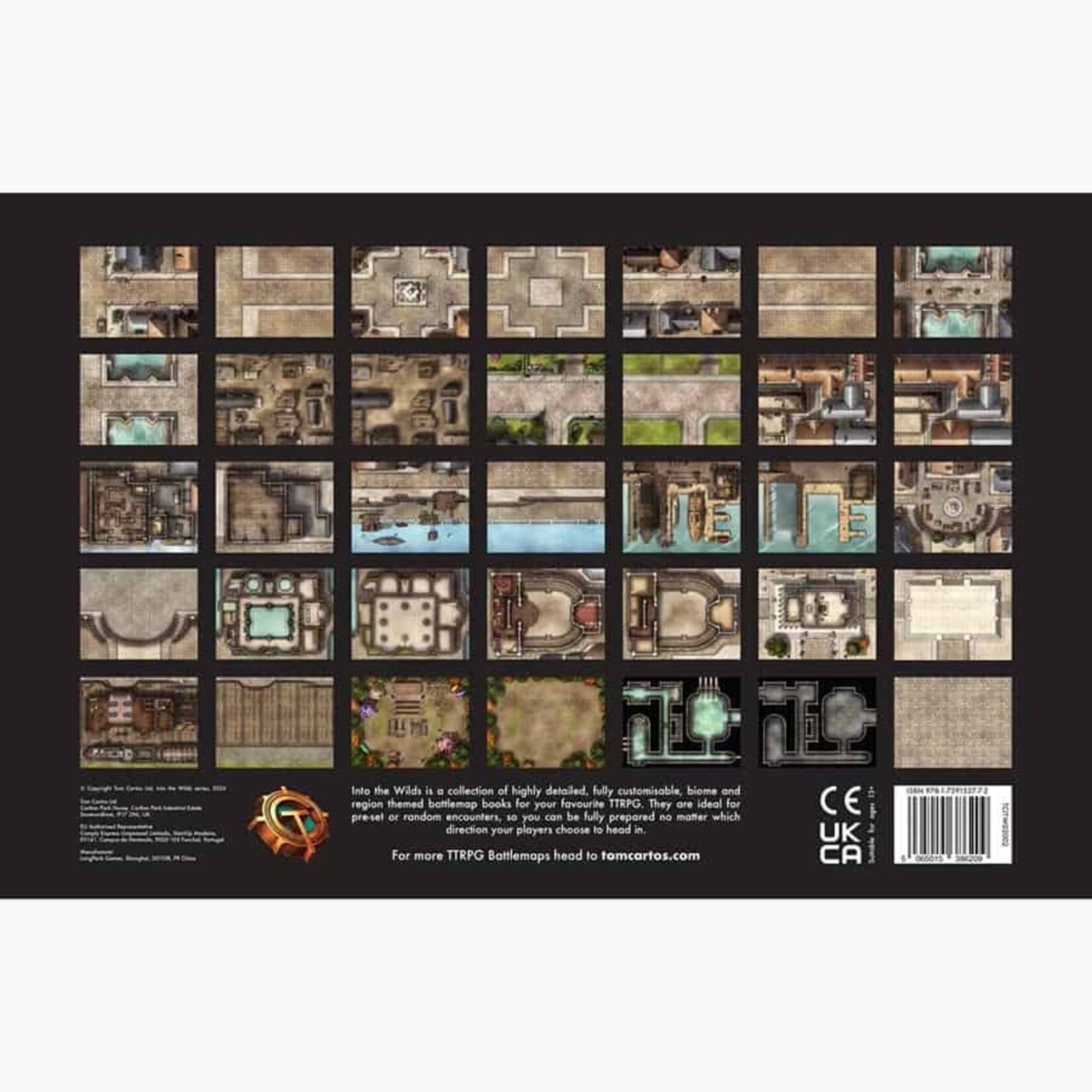Tom Cartos Into the Wilds Battlemap Books: Towns & Cities