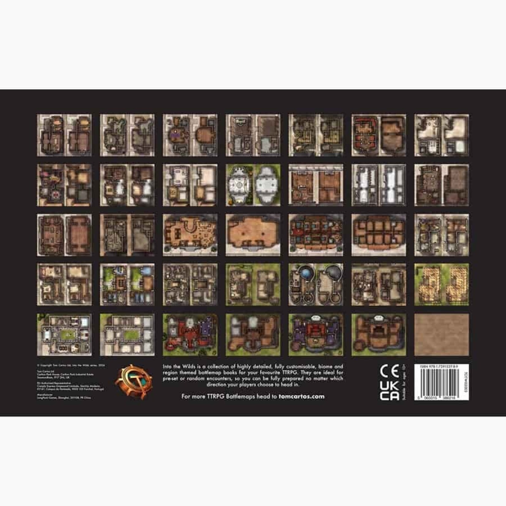 Tom Cartos Into the Wilds Battlemap Books: Traders & Dwellings