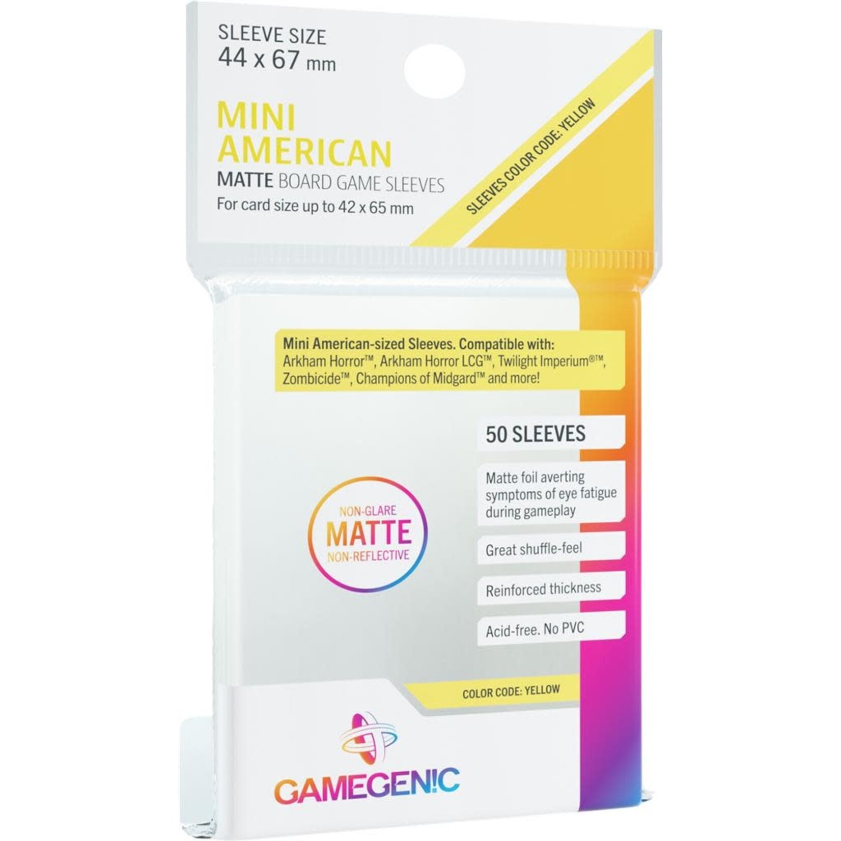 Gamegenic MATTE Sleeves: Mini American (44 x 67 mm)