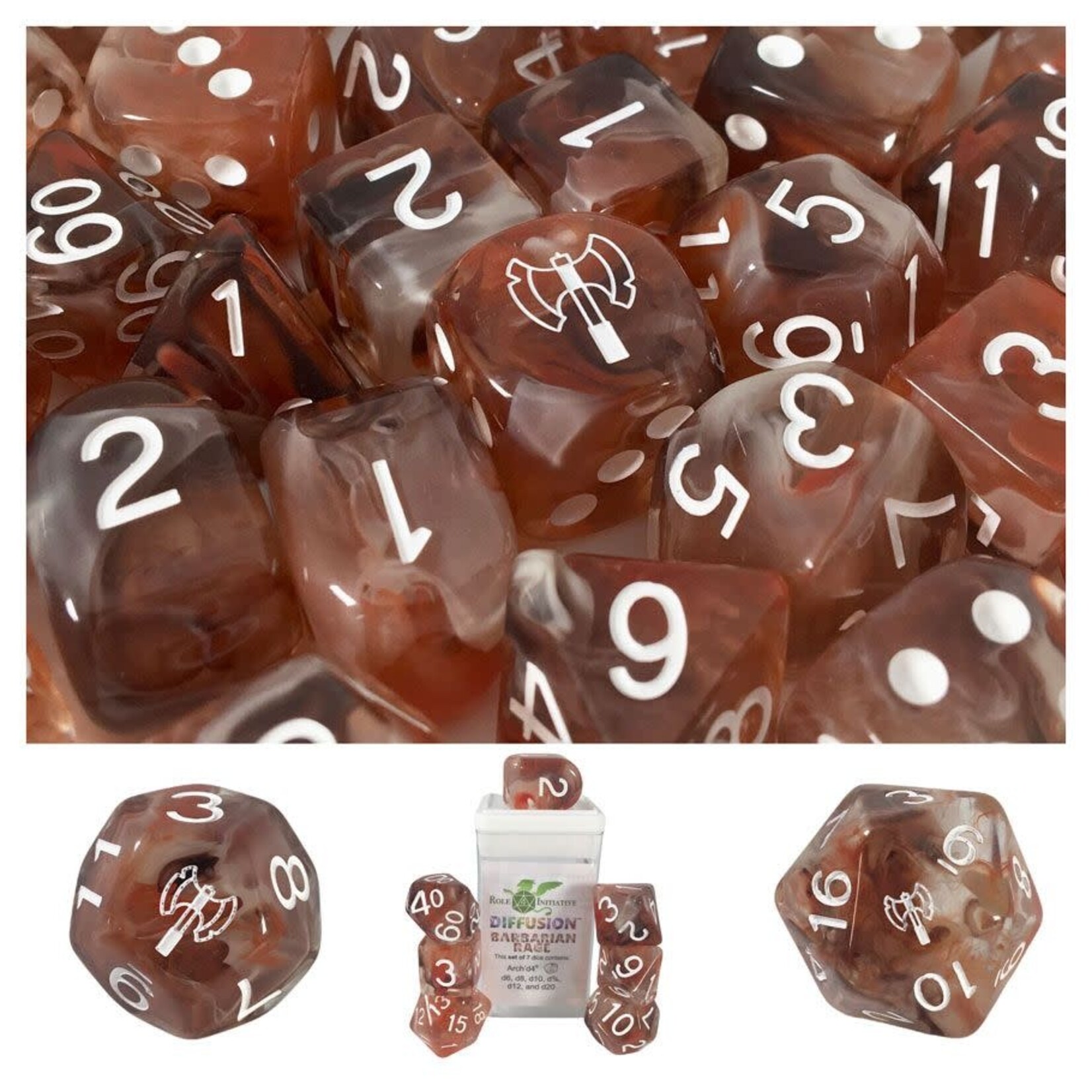 Role 4 Initiative Set of 7 with Arch'd4 Diffusion Barbarian Rage: Special Reserve