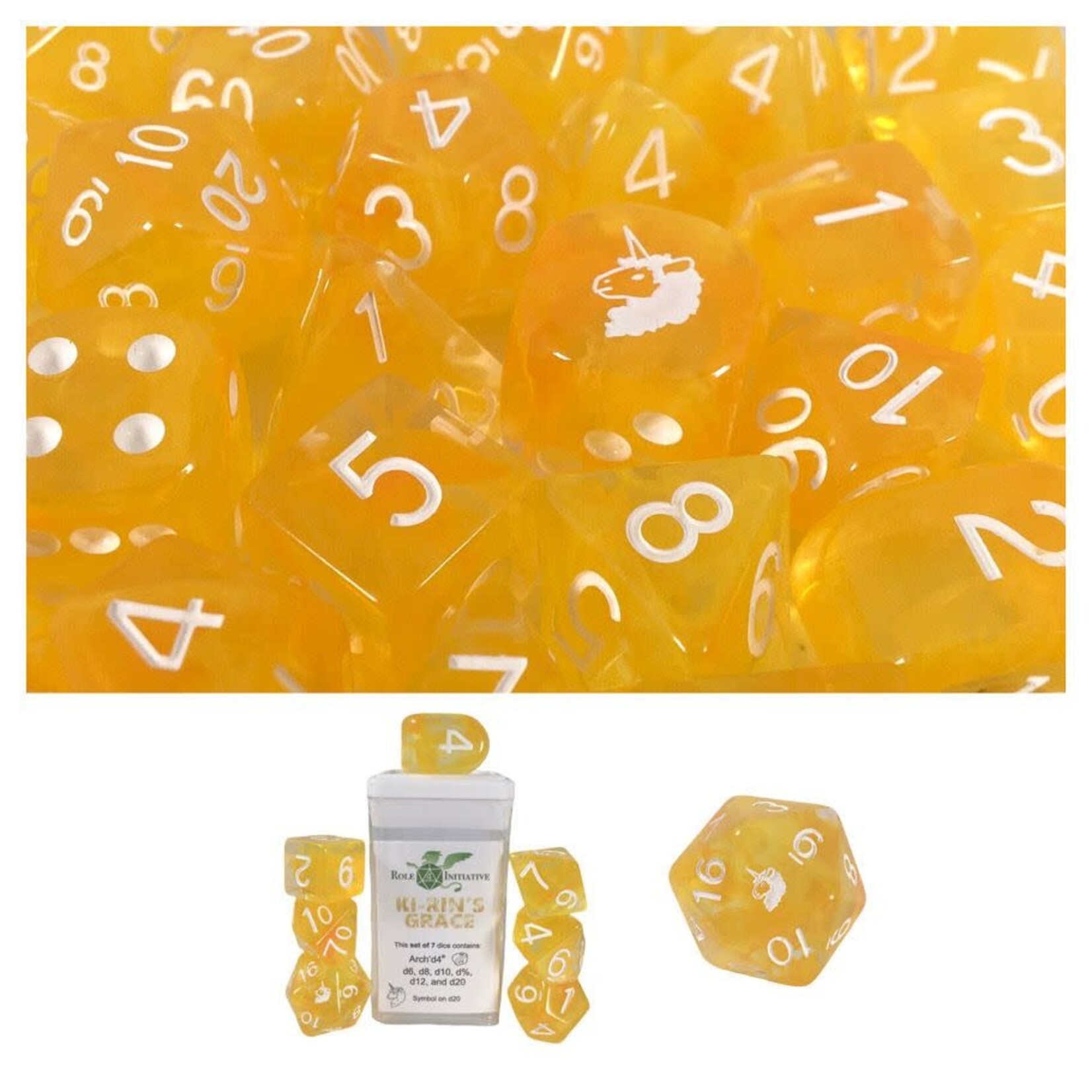 Role 4 Initiative Diffusion Set of 7 with Arch'd D4 Ki-Rin's Grace: Special Reserve