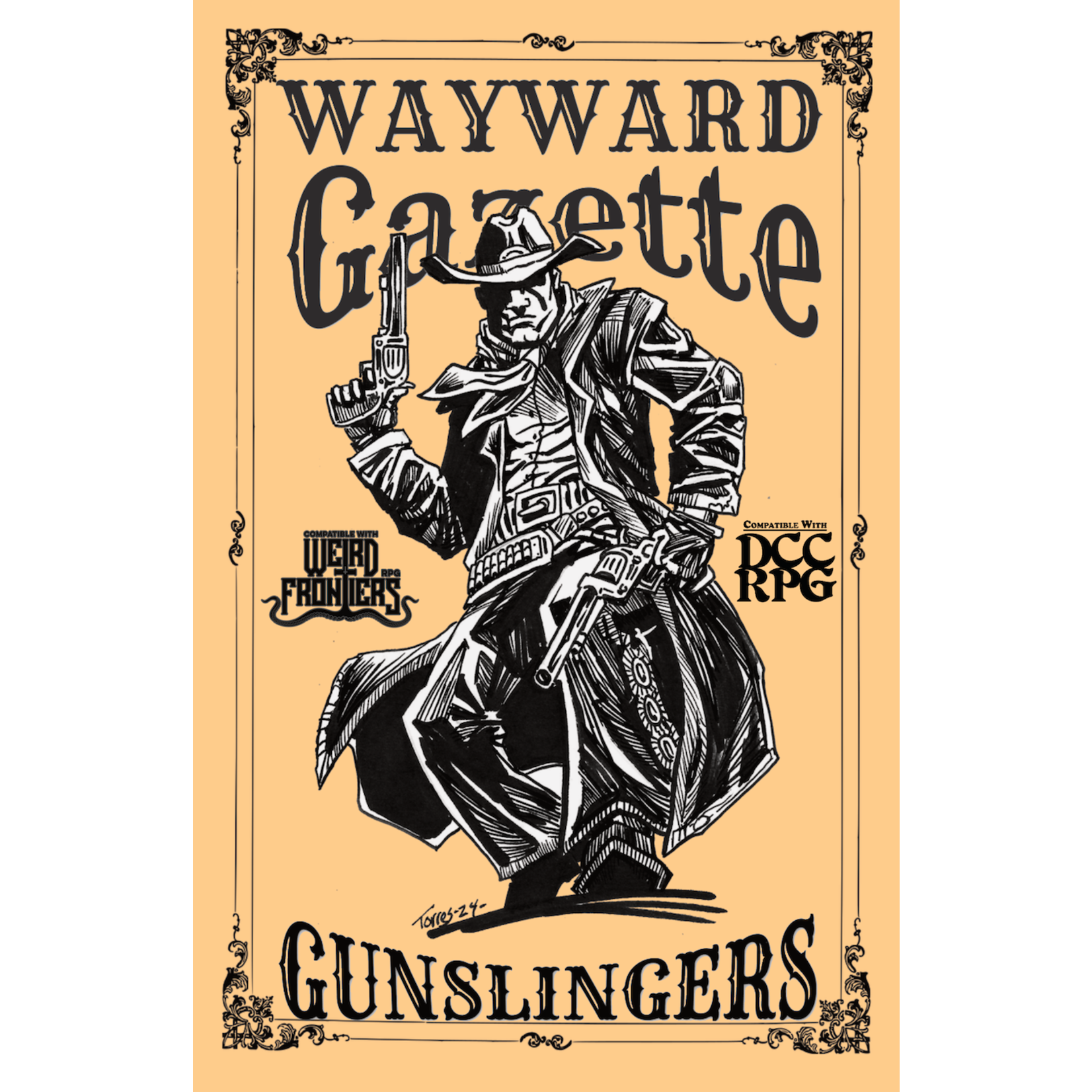 Wayward Studios RPG Wayward Gazette: Gunslingers (DCC & Weird Frontiers Compatible)