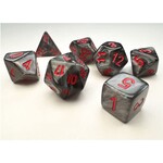 Chessex Mini 7-Die Set: Velvet Black with red