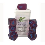 Role 4 Initiative Translucent Set of 7 with Arch'd4 Dark Purple with Lt Blue Numbers