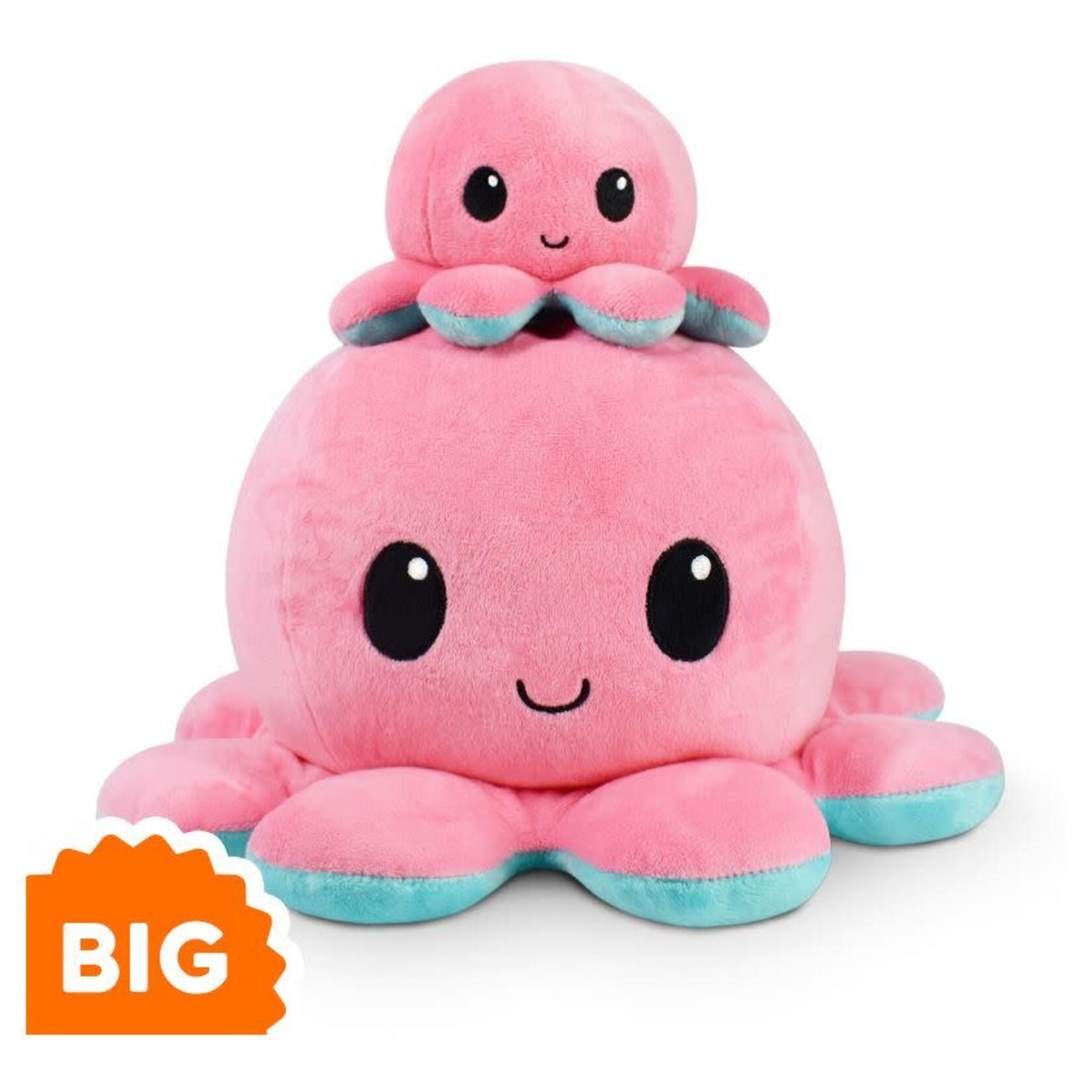 Teeturtle LLC BIG Reversible Octopus Plush: Pink & Aqua