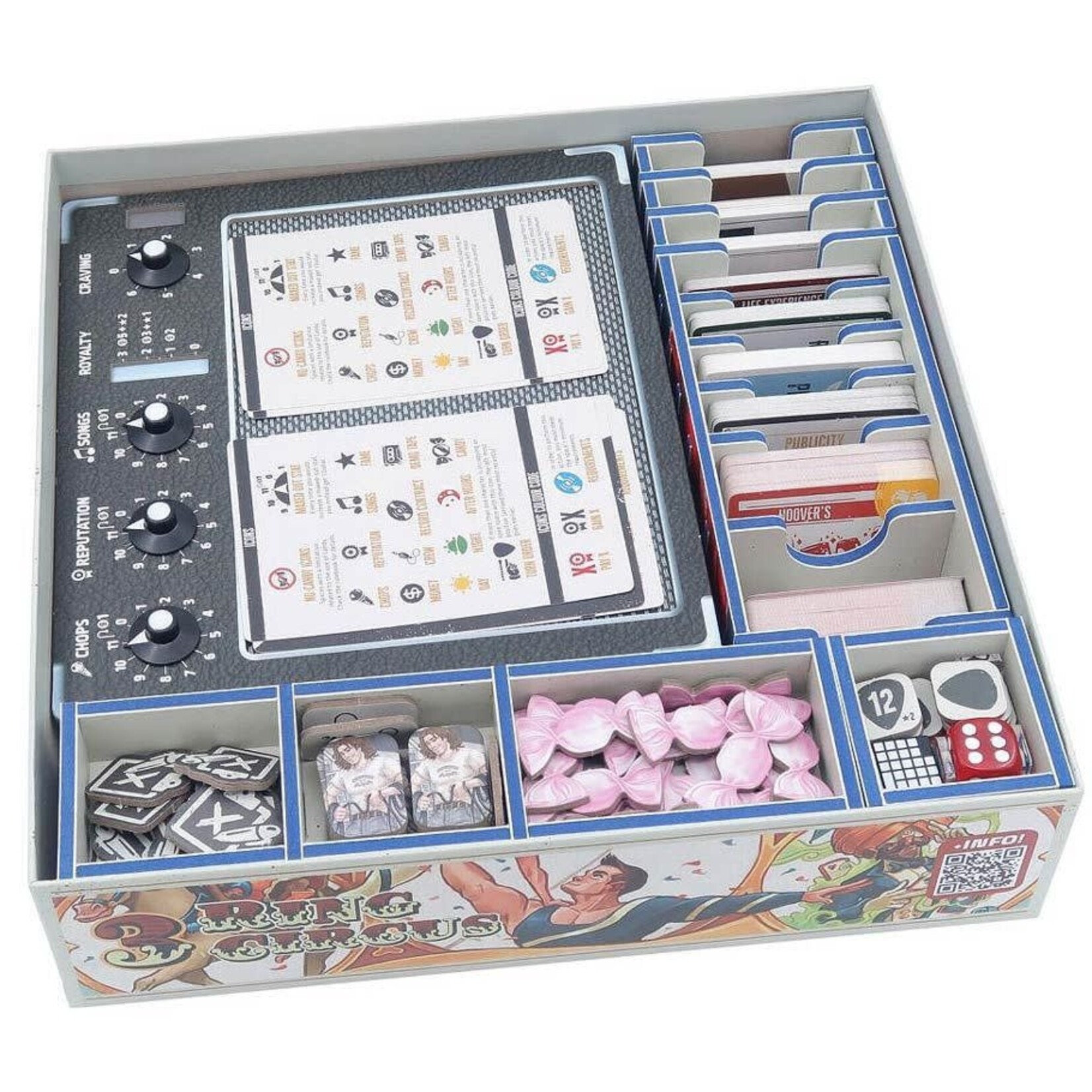 Folded Space Board Game Box Color Insert: Rock Hard 1977