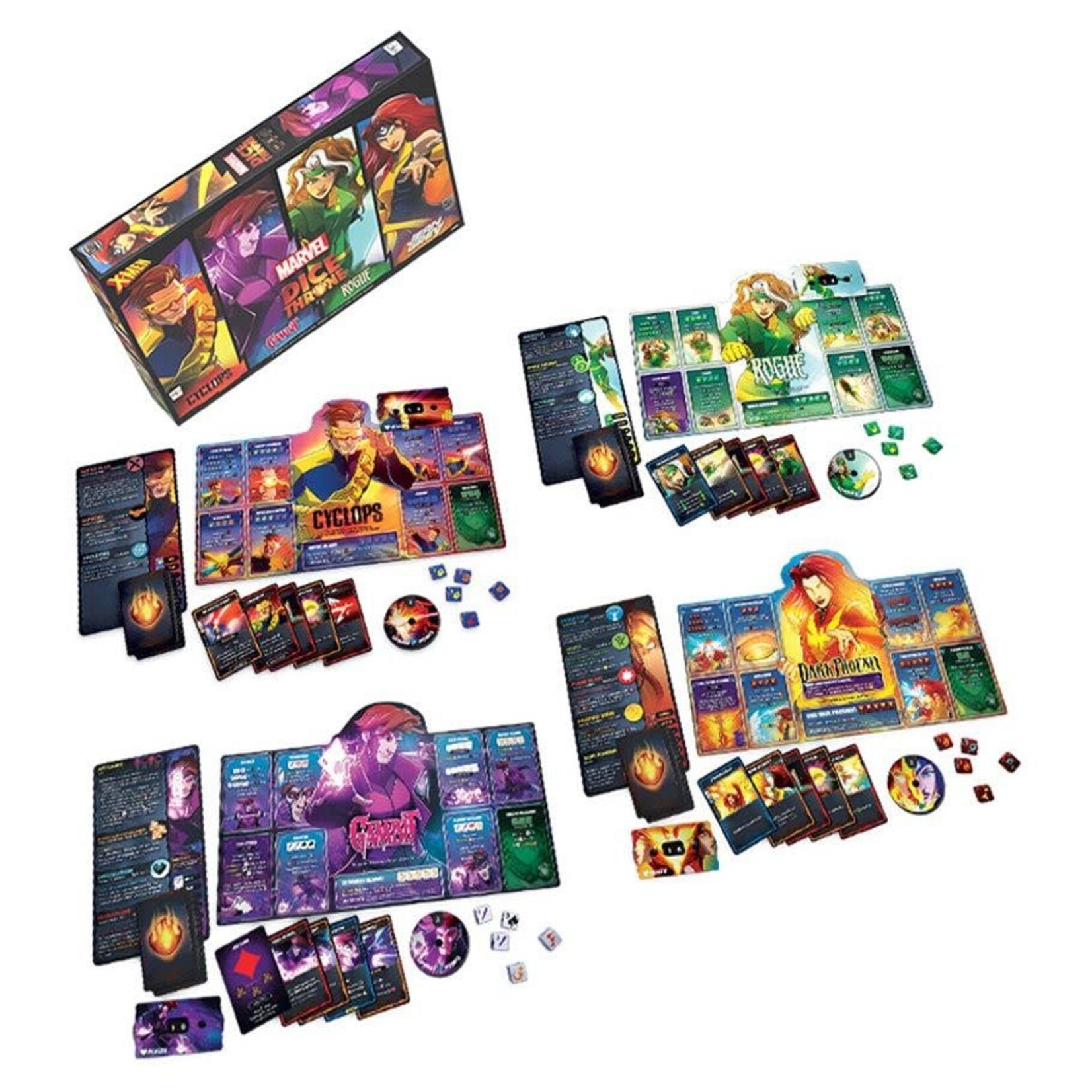 The OP-USAopoly Dice Throne: Marvel: X-Men: Cyclops v. Gambit v. Rogue v. Jean Grey