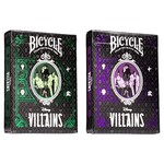 Bicycle Playing Cards: Disney Villains Green or Purple