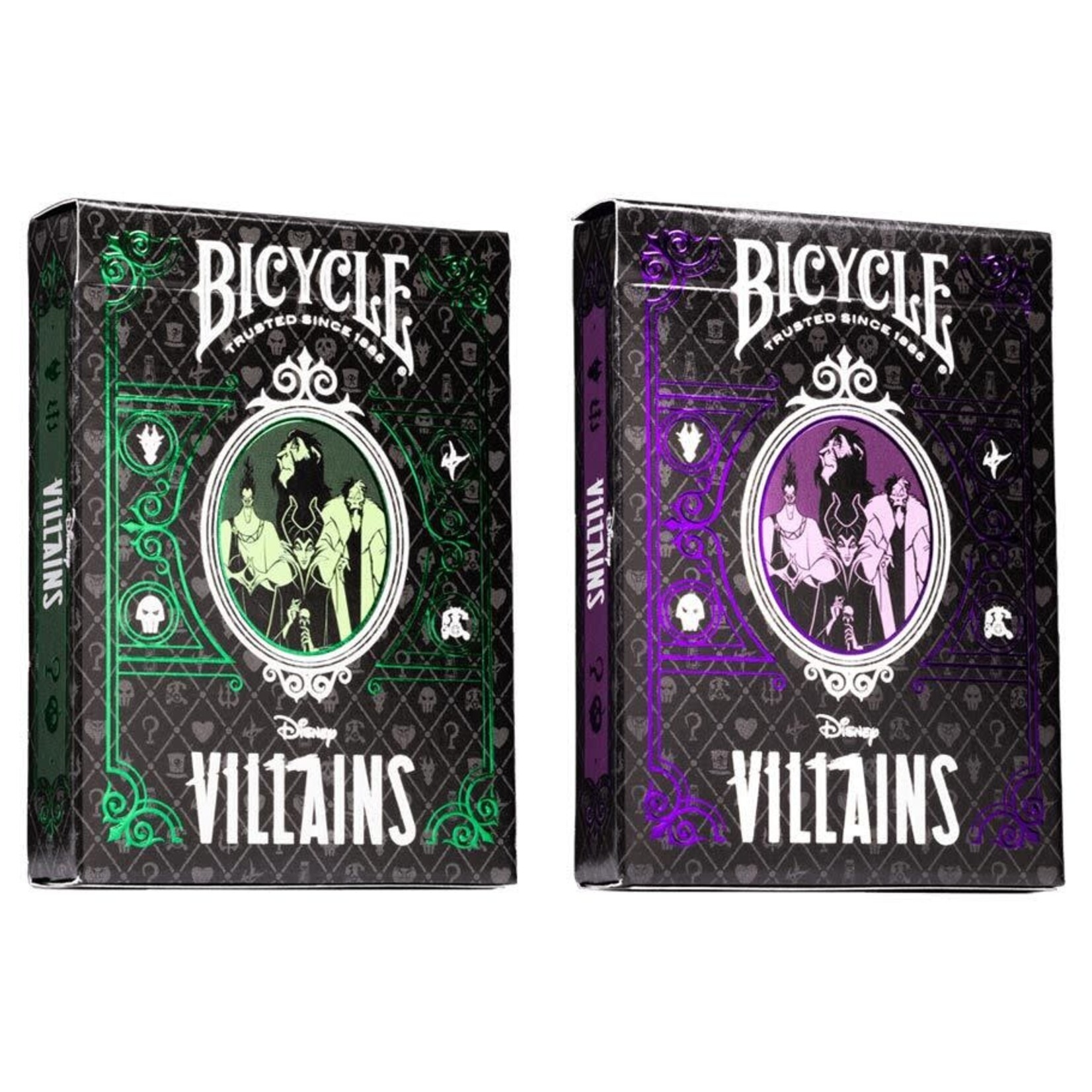 Bicycle Playing Cards: Disney Villains Green or Purple