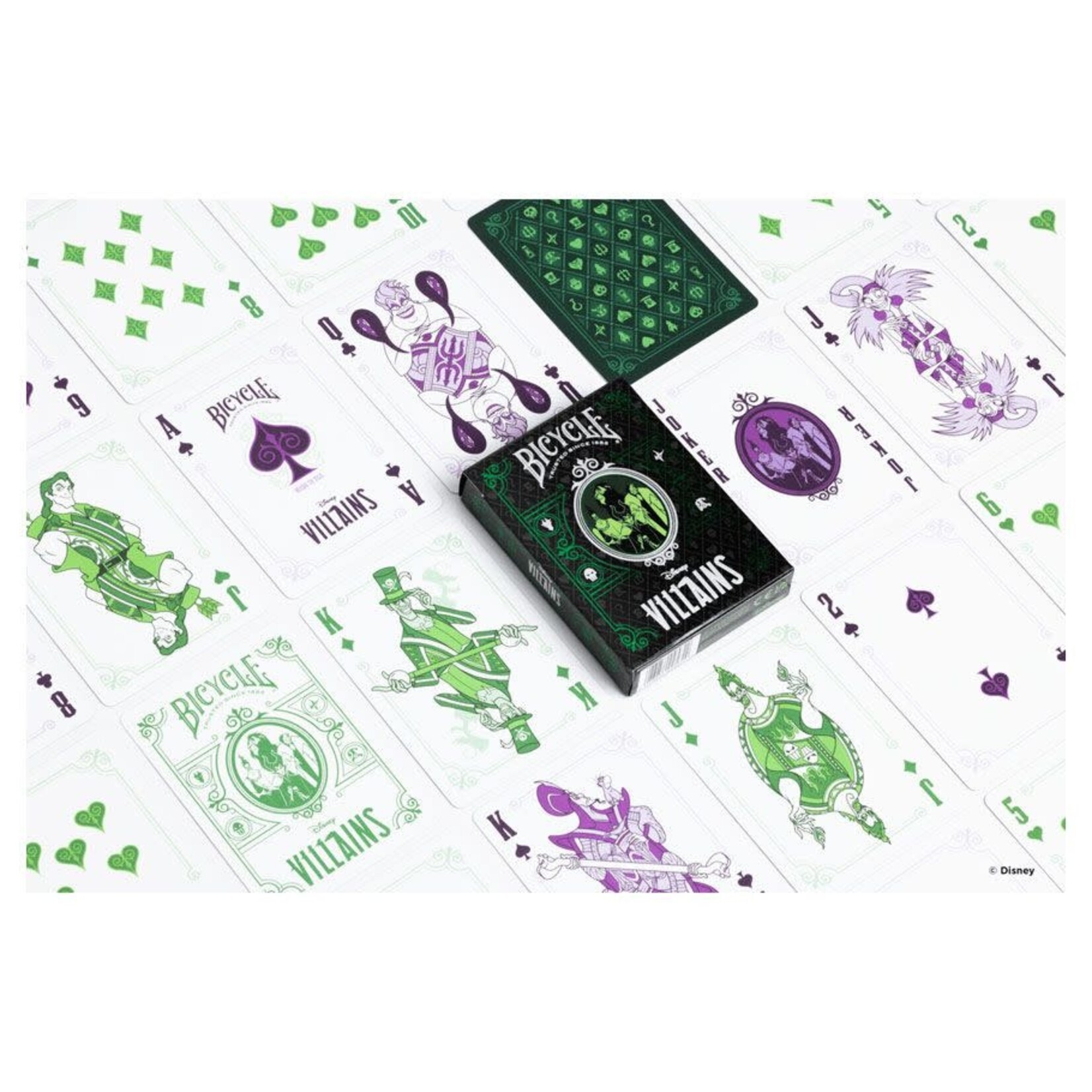 Bicycle Playing Cards: Disney Villains Green or Purple