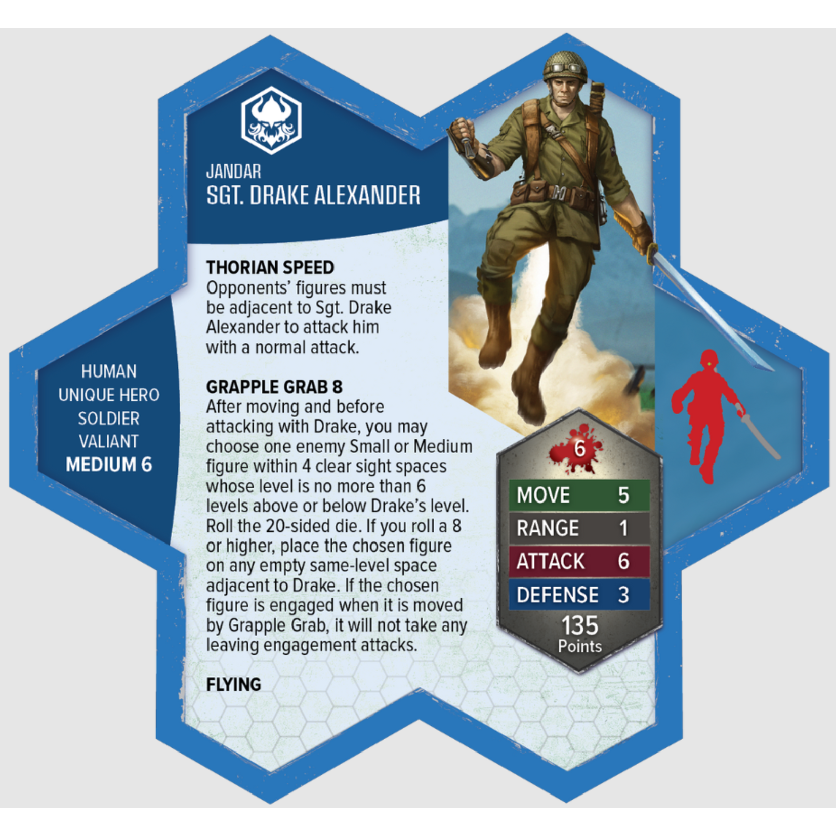 Renegade Game Studios Heroscape: Age of Annihilation: Sgt. Drake Alexander Miniature
