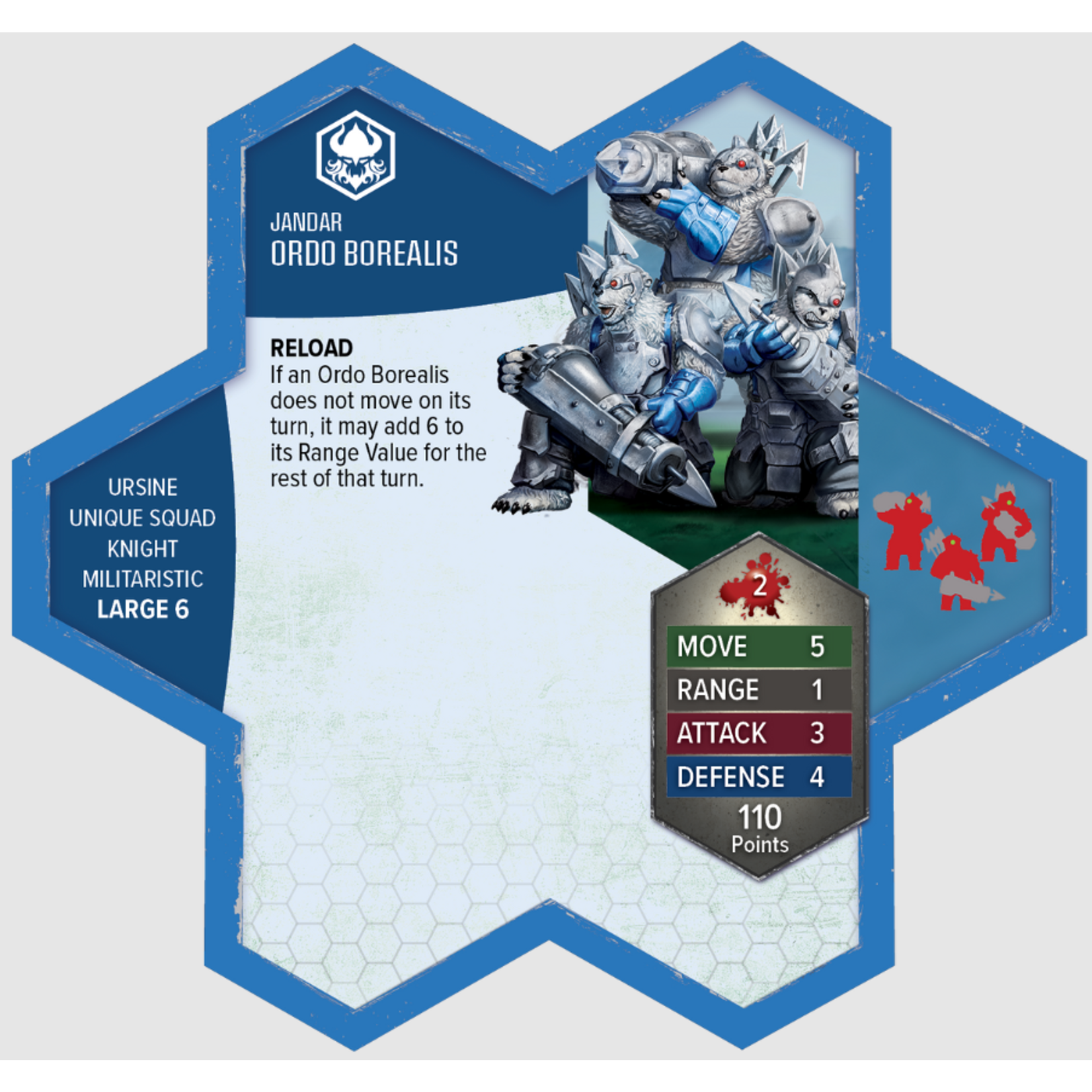 Renegade Game Studios Heroscape: Age of Annihilation: Rising Tide: Knight Primus Adelbern and Oroo Borealis Premium Painted Edition