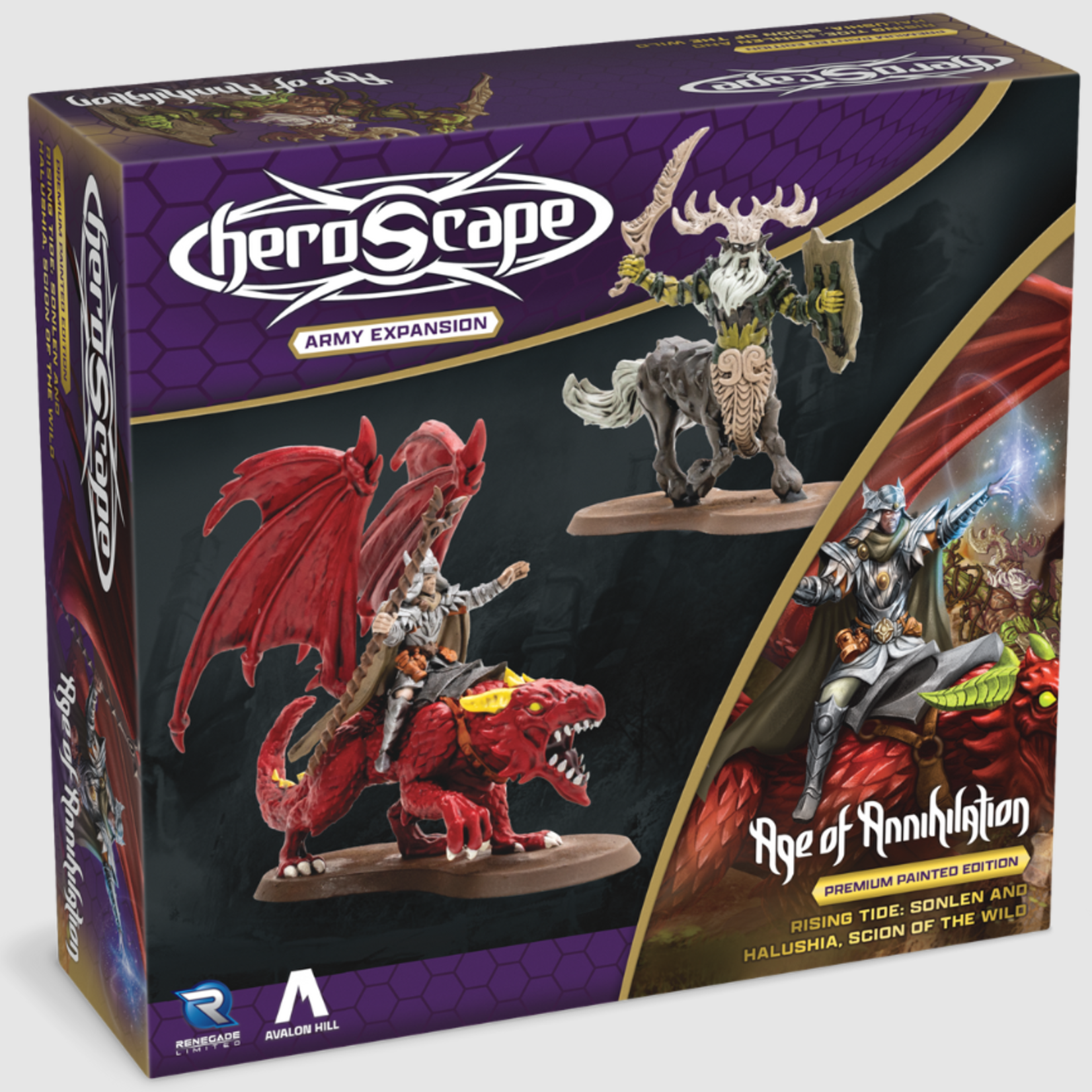 Renegade Game Studios Heroscape: Age of Annihilation: Rising Tide: Sonlen and Halushia, Scion of the Wild Premium Painted Edition
