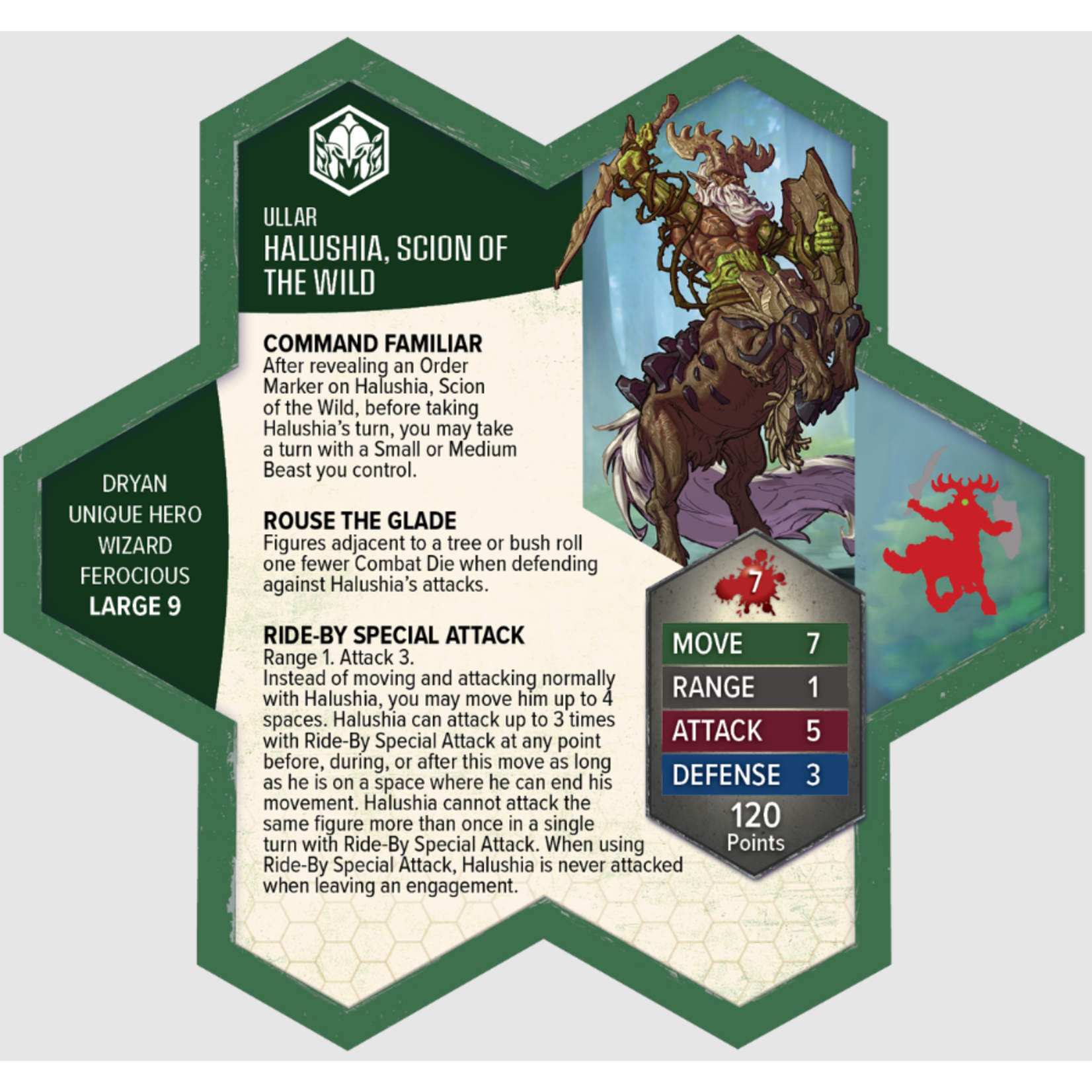 Renegade Game Studios Heroscape: Age of Annihilation: Rising Tide: Sonlen and Halushia, Scion of the Wild Premium Painted Edition