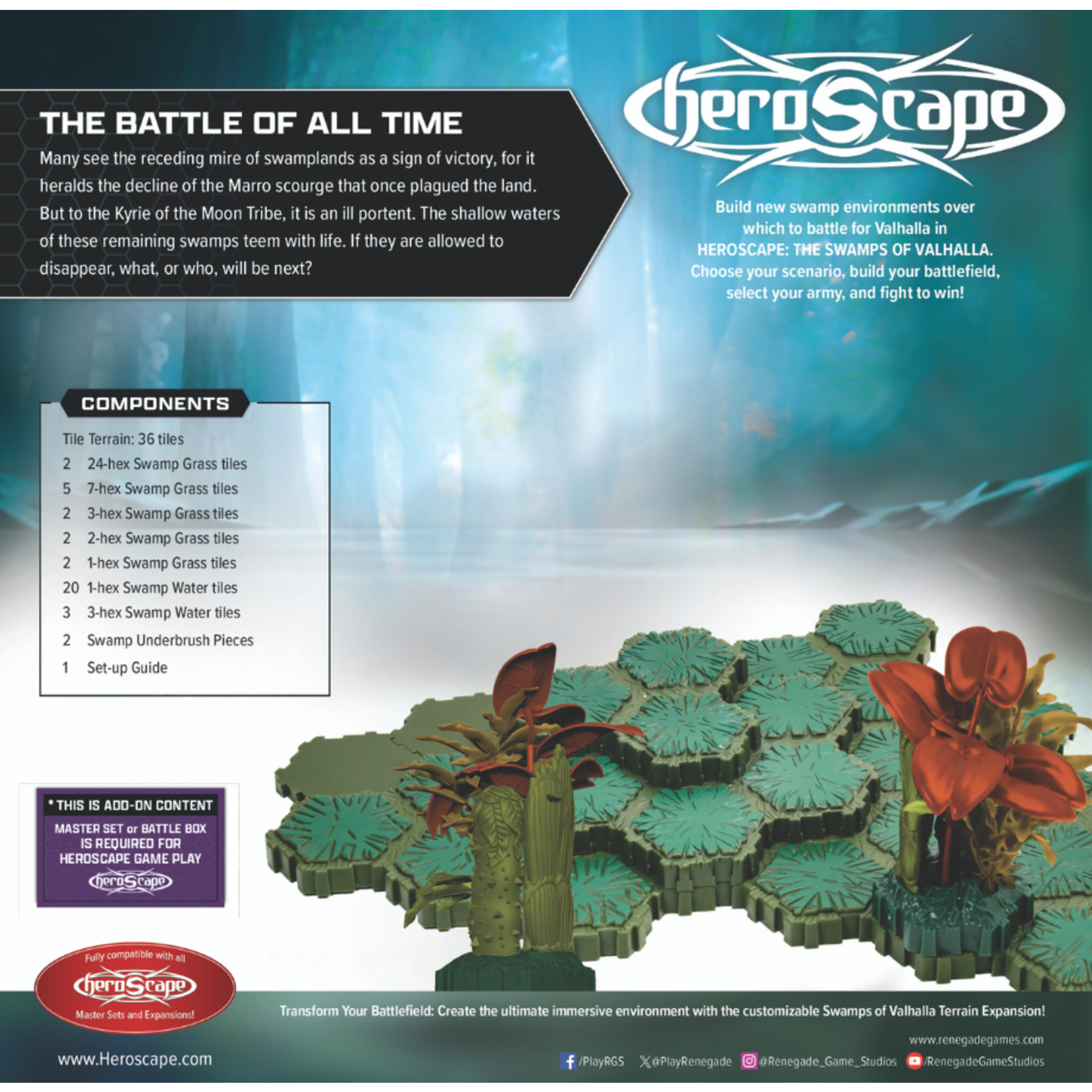 Renegade Game Studios Heroscape: The Swamps of Valhalla Terrain System